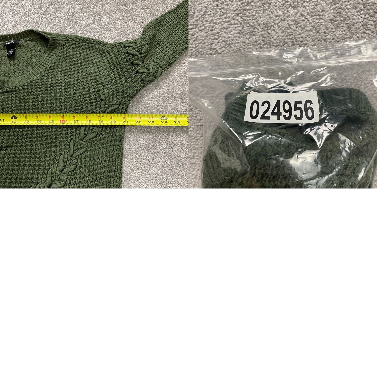 Vintage Rue 21 Acrylic Pullover Sweater Womens Small Moss Green Chunky Knit Round Neck Pullover Knit Solid Green Women's Sweater Size S Regular (Fall, Winter) Size S / US 4 / IT 40 - 8 Thumbnail