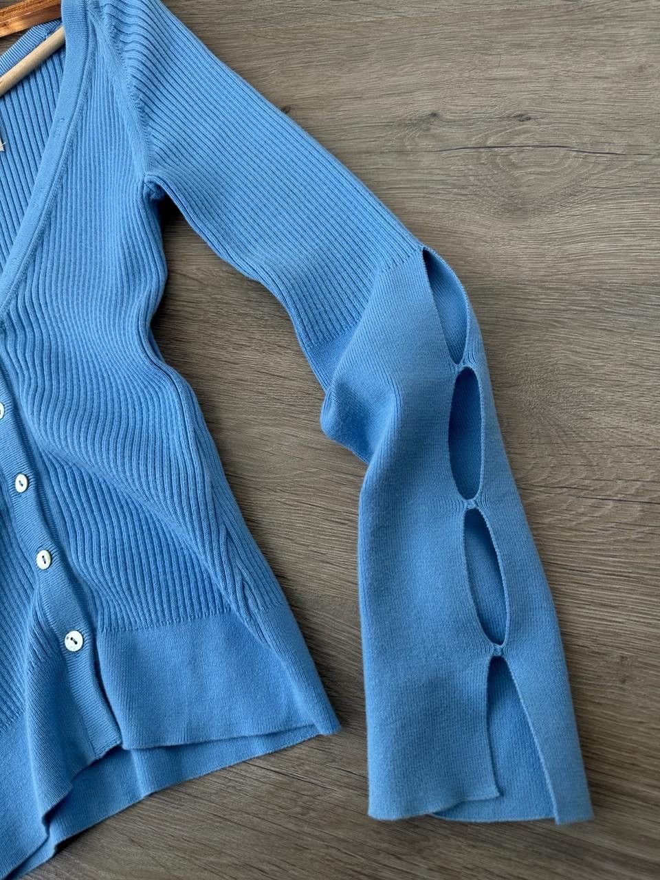 Japanese Brand × Vintage Vintage Knitwear The Studio Blue Cardigan Sweater Size S / US 4 / IT 40 - 11 Thumbnail