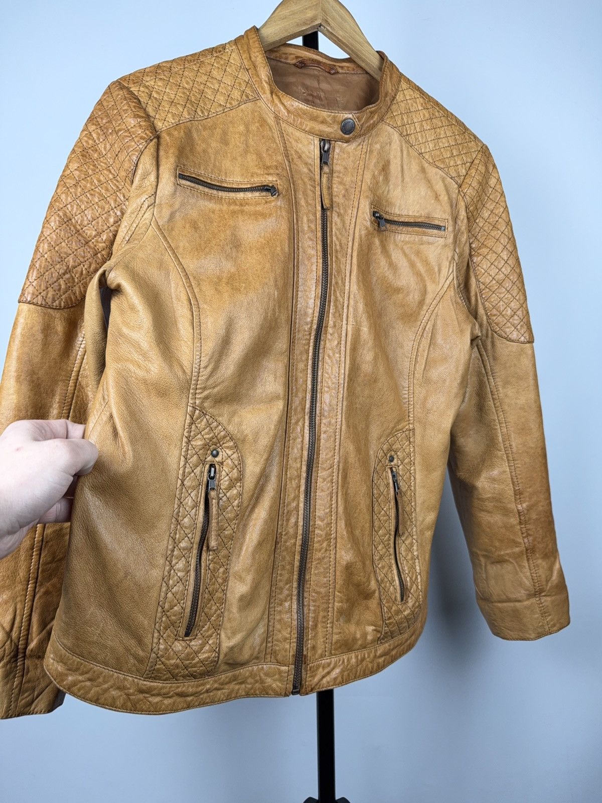 Genuine Leather Archive Y2K Leather Biker Moto Avant Garde Jacket Cafe Racer Size L / US 10 / IT 46 - 5 Thumbnail