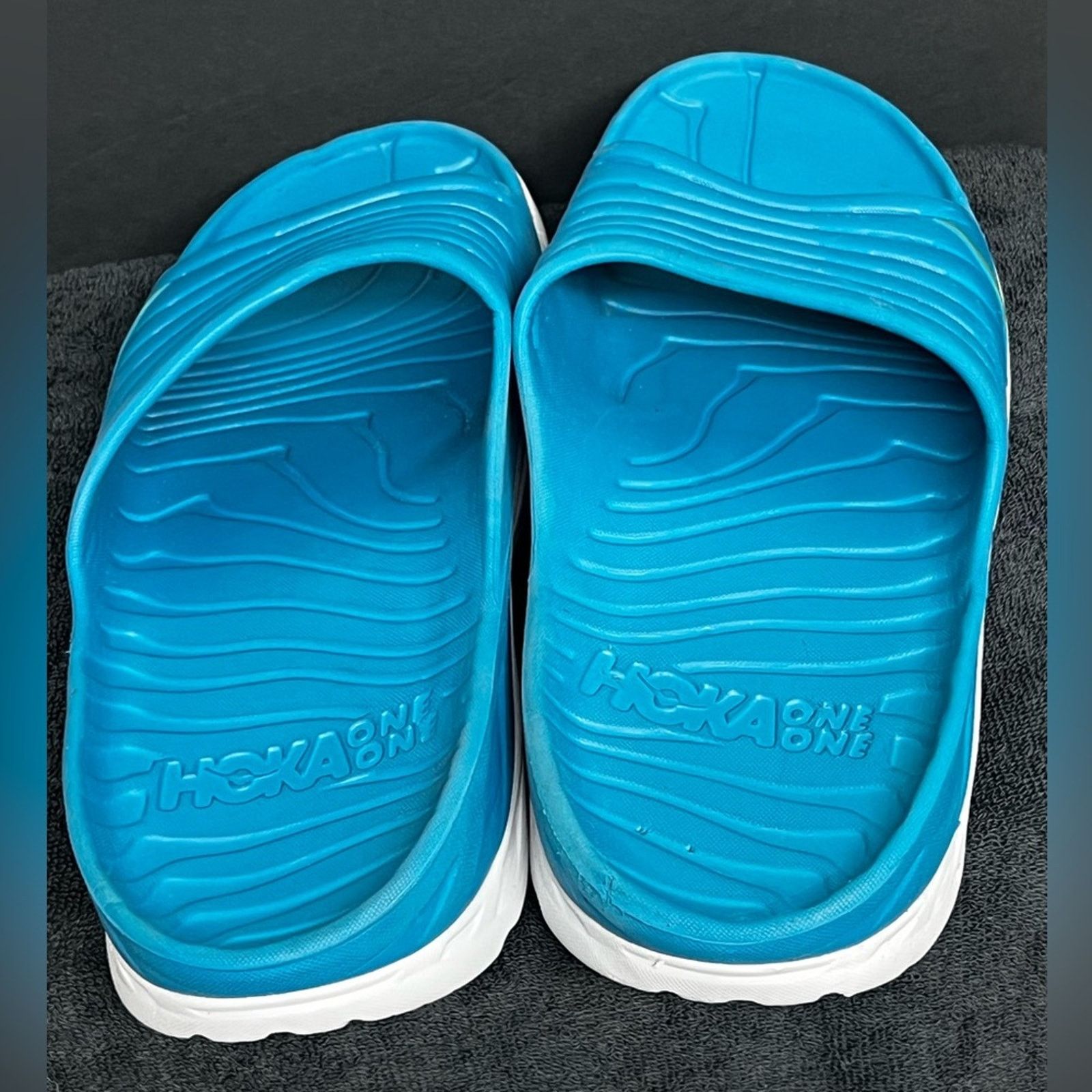 Hoka Hoka One Ora Mens Size 13 Blue Recovery Slide Sandals Size US 13 / EU 46 - 7 Thumbnail