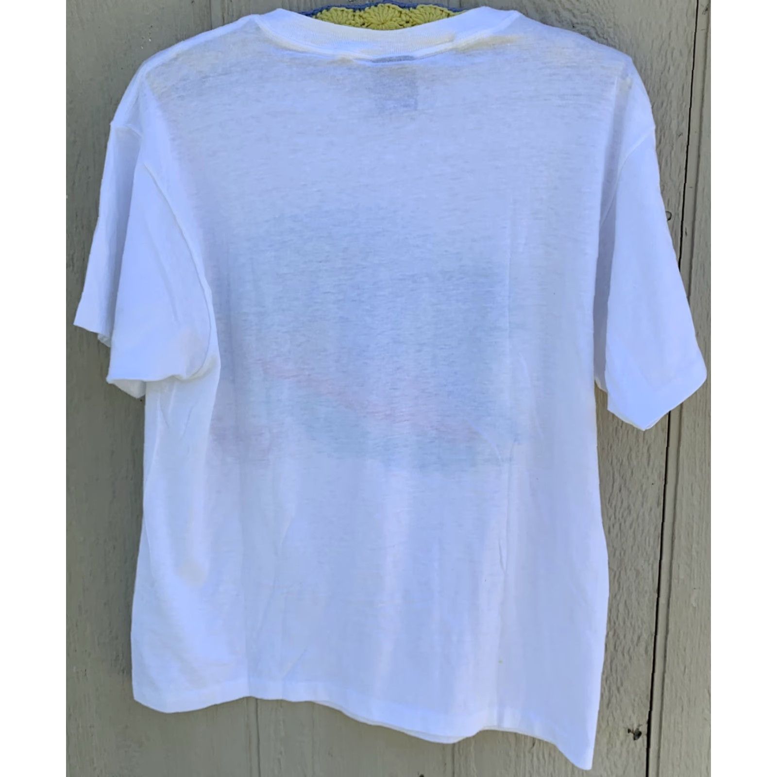 Vintage VINTAGE Sneakers T-Shirt, Star Ship Royal graphic tee, 80s, XL, White, Men, Short Sleeve, Single Stitch, Cotton/Polyester Blend, Made in USA Size US XL / EU 56 / 4 - 7 Thumbnail