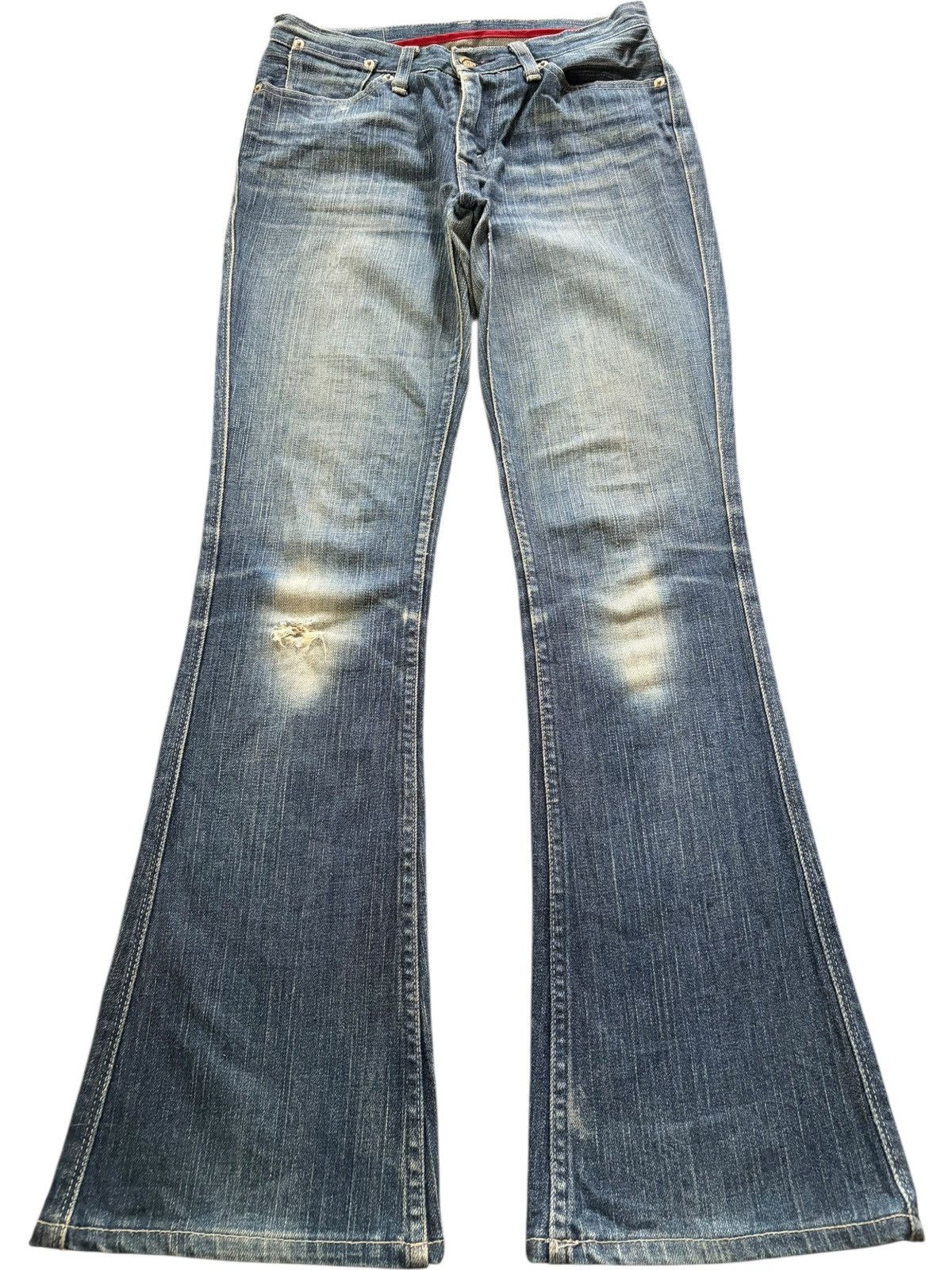 Levi's Vintage 90s Levis 646 Faded Wash Distress Flare Jeans Size 27" / US 4 / IT 40 - 1 Thumbnail