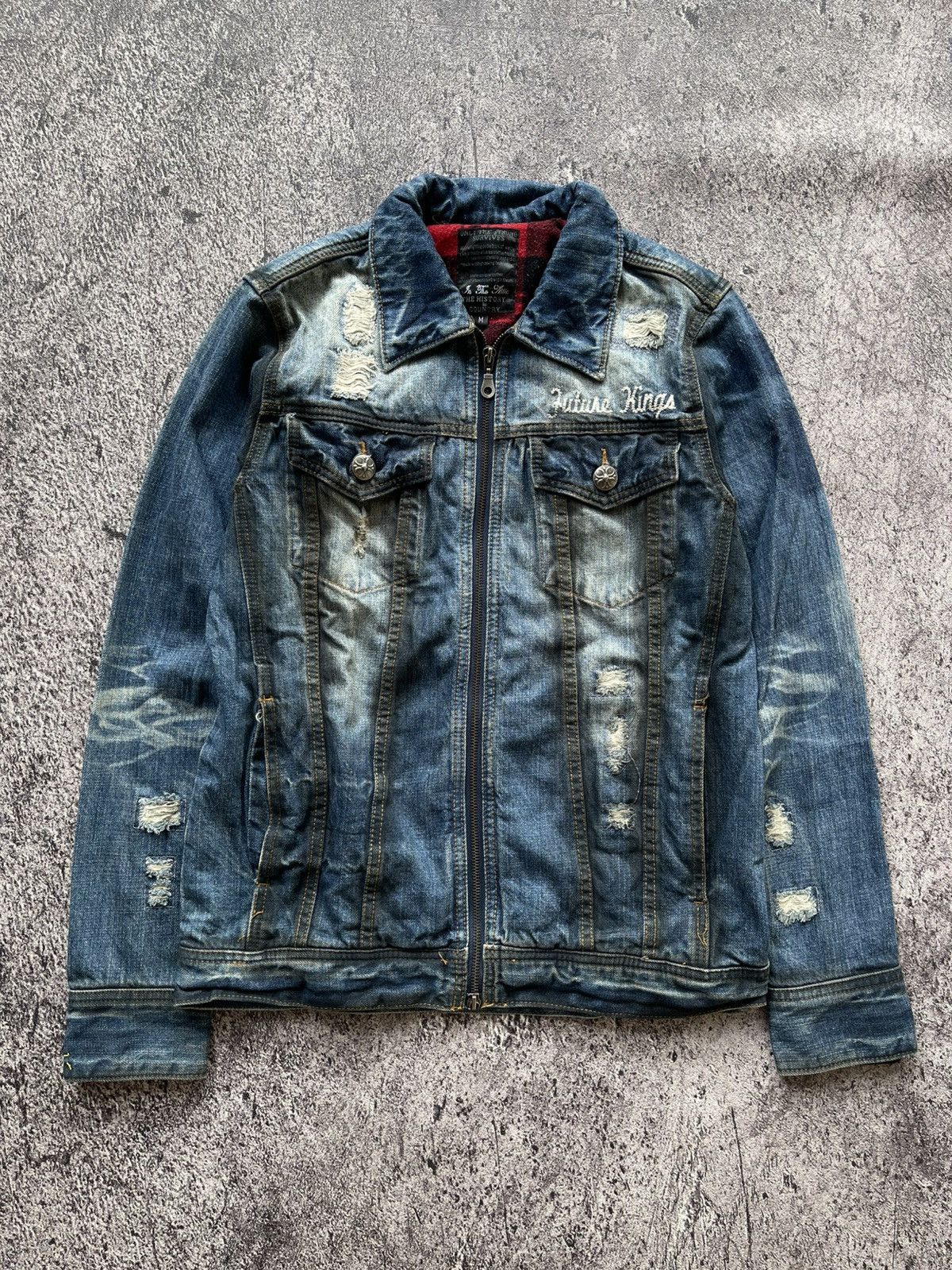 In The Attic Intheattic double layer poem denim jacket Size US M / EU 48-50 / 2 - 1 Thumbnail