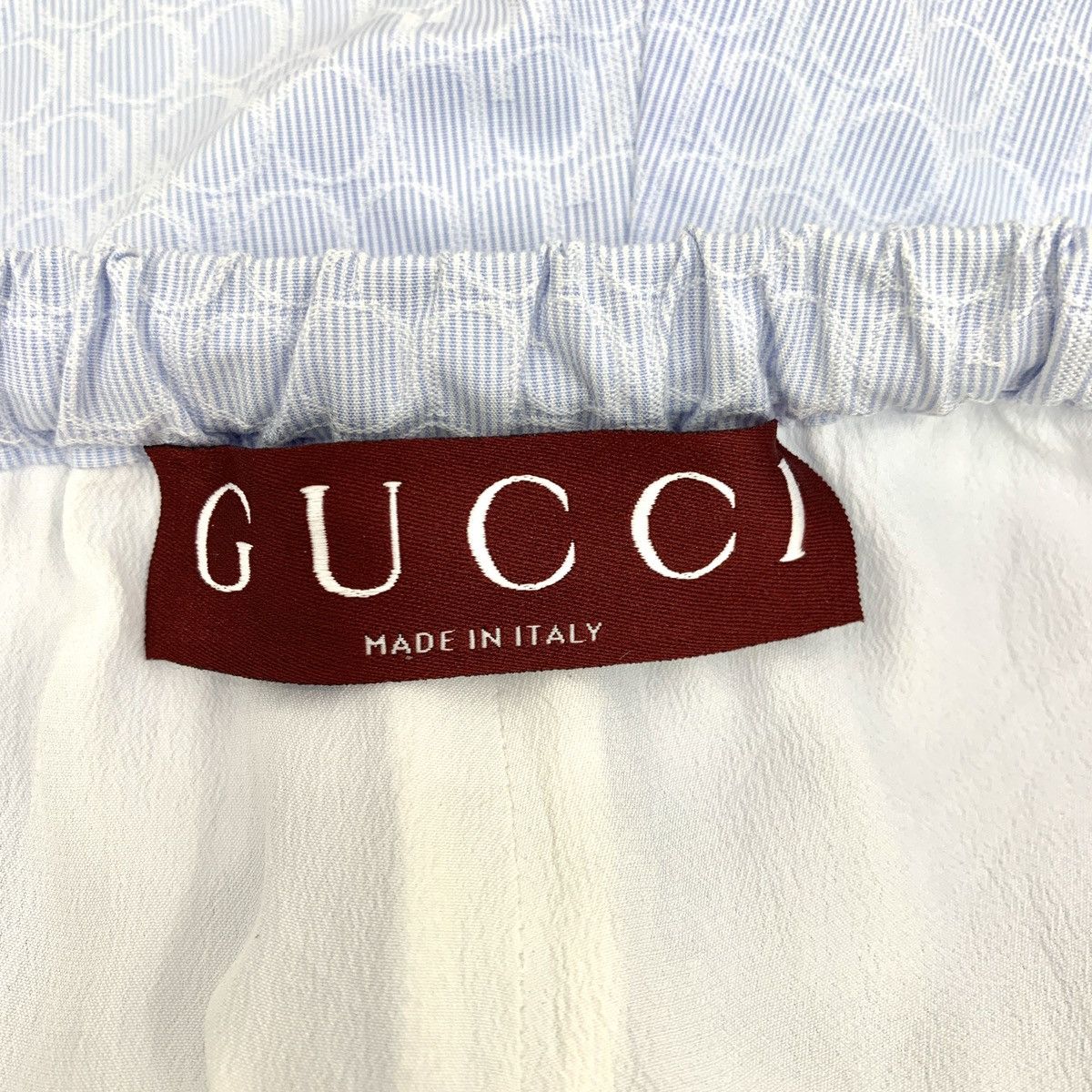 Gucci Gucci Light Blue All-over Letter Print Casual Shorts K26WX Size 26" / US 2 / IT 38 - 5 Thumbnail
