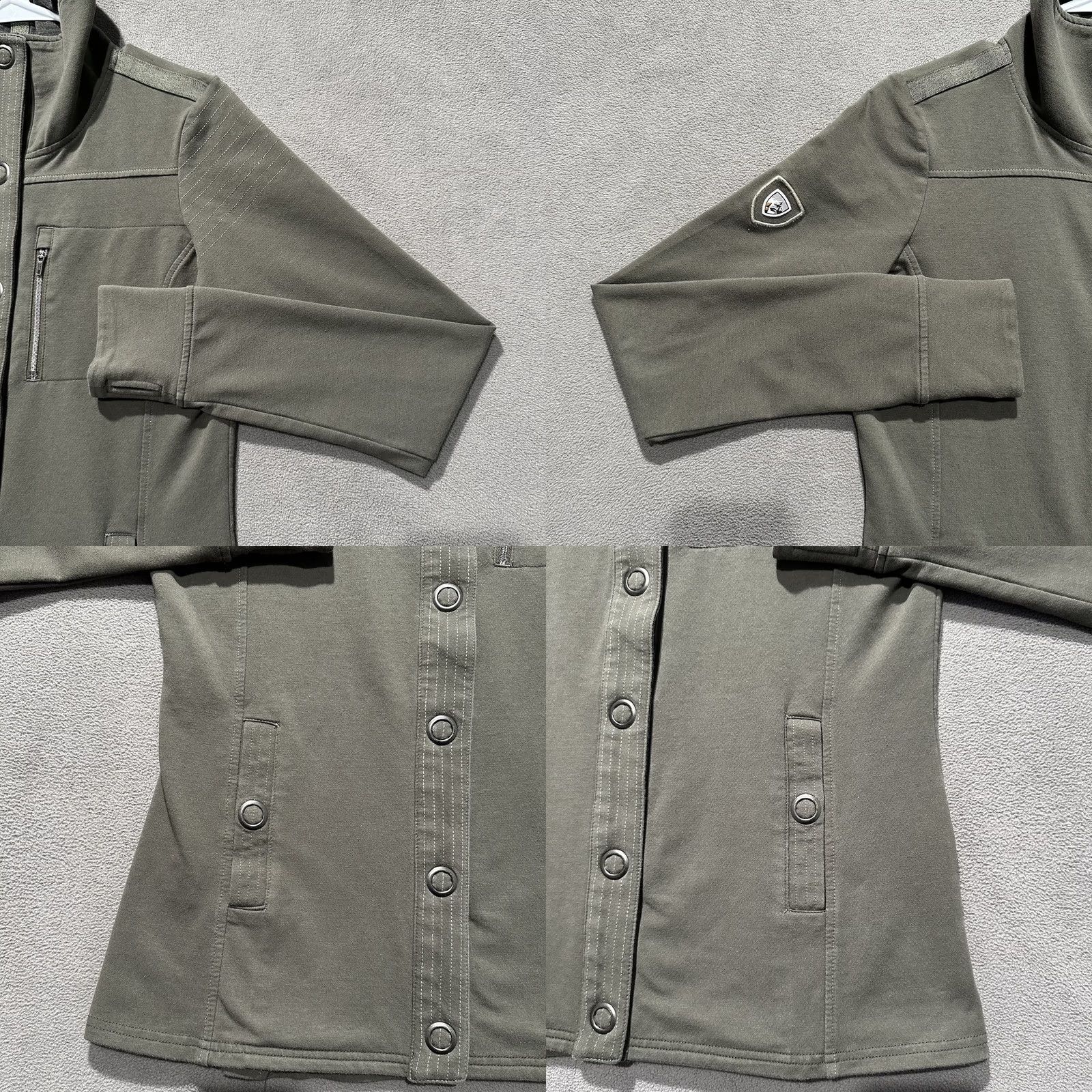 Vintage Kuhl Krush Jacket Womens Small Green Snap-Up Pockets Outdoor Casual EUC Hoodie? Size S / US 4 / IT 40 - 8 Thumbnail