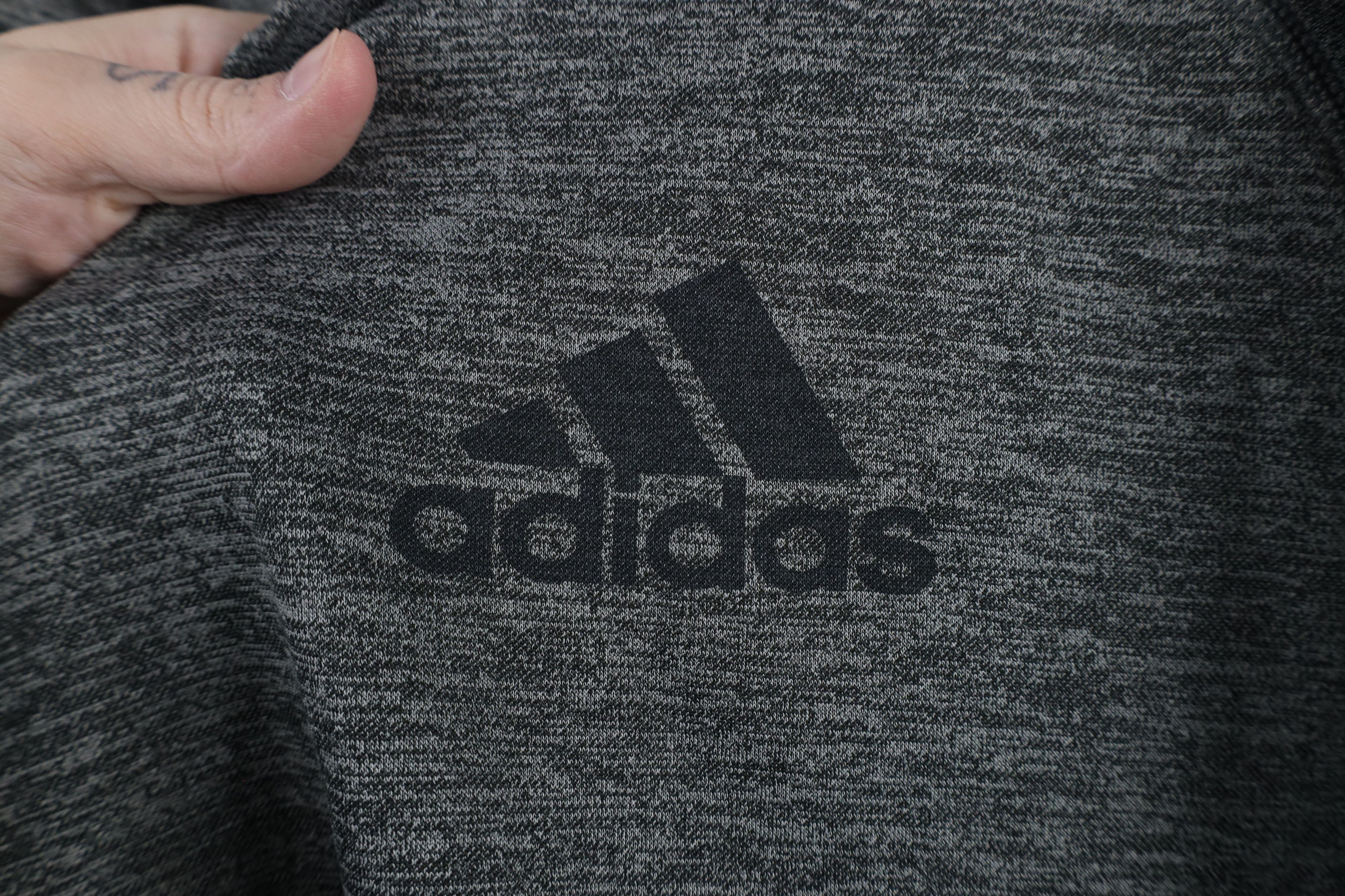 Adidas × Vintage Y2K Adidas Spell Out Fleece Lined Hoodie Sweatshirt Gray Size US XXL / EU 58 / 5 - 5 Thumbnail