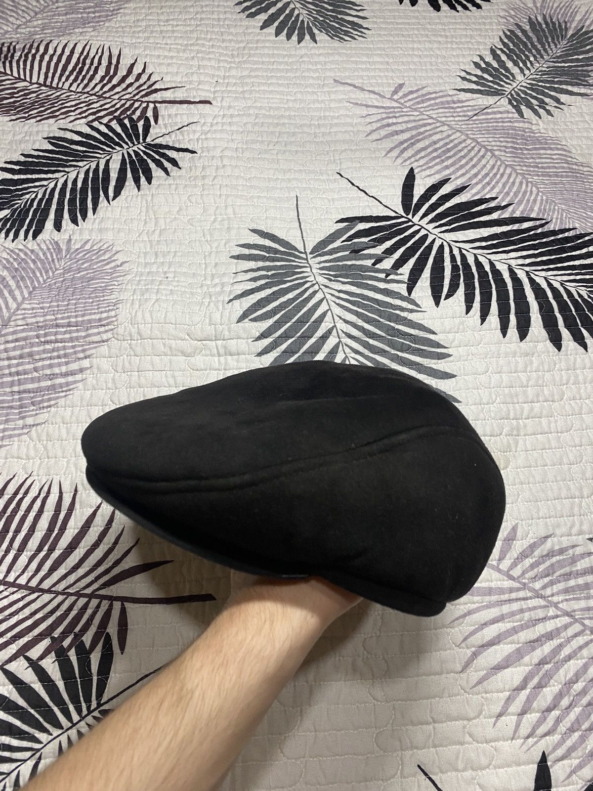 If Six Was Nine Black fur archive Suede Flat Newsboy Baker Boy Cabbie Cap Size ONE SIZE - 19 Thumbnail