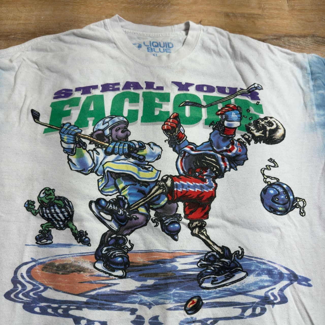 Liquid Blue Liquid Blue Mens XL Grateful Dead Hockey Tie Dye T-Shirt Size US XL / EU 56 / 4 - 1 Thumbnail