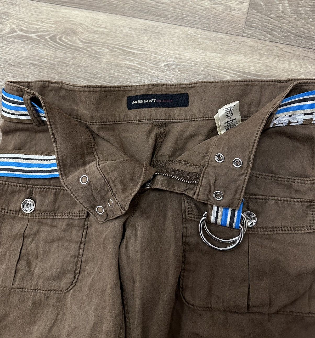 Miss Sixty Miss Sixty Women’s Brown Shorts Size XS Y2K Avant Garde 00s Size 26" / US 2 / IT 38 - 8 Thumbnail