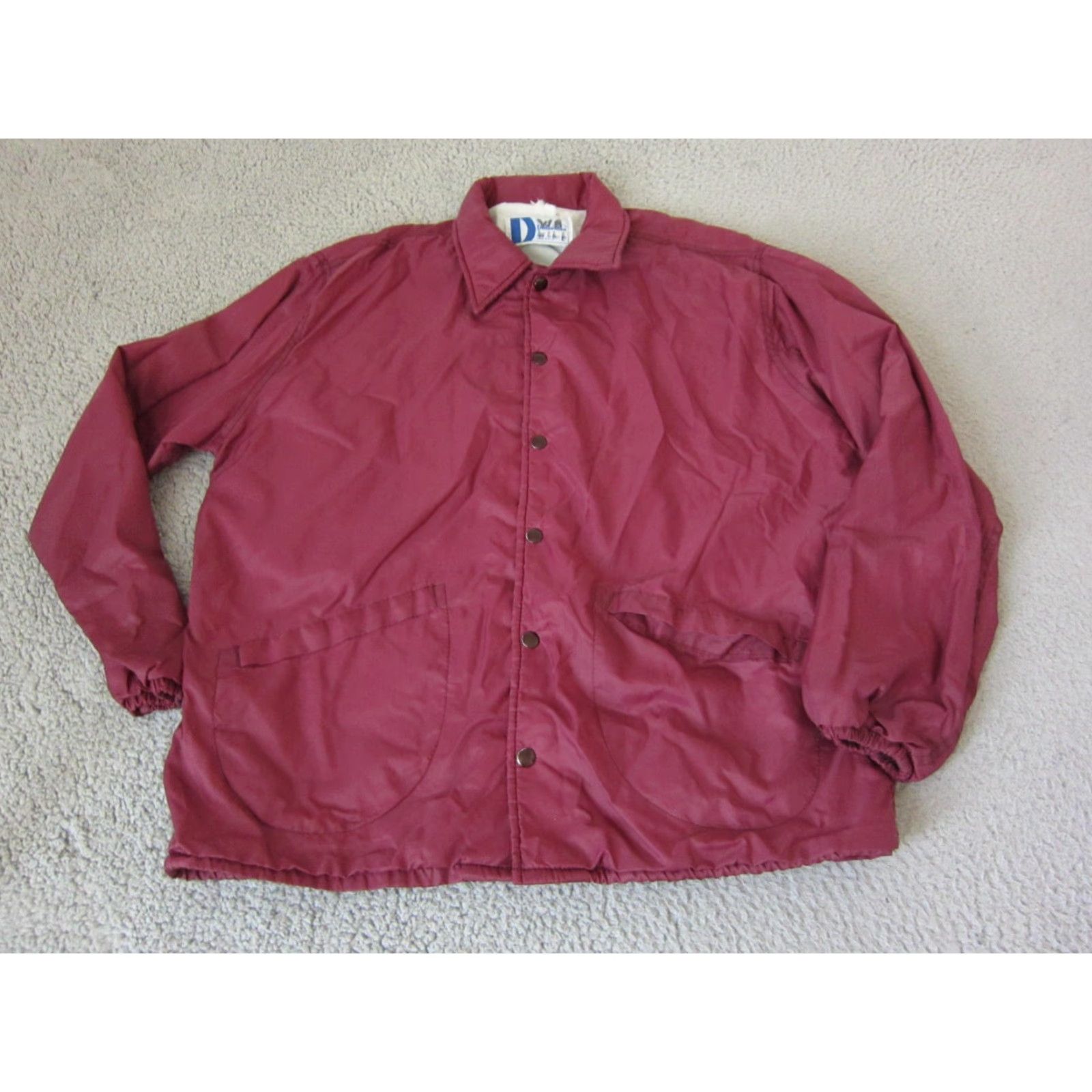 Vintage VINTAGE Baptist Church Jacket Mens Large Red Burgundy 80s Bomber Satin USA Made Size US L / EU 52-54 / 3 - 3 Thumbnail