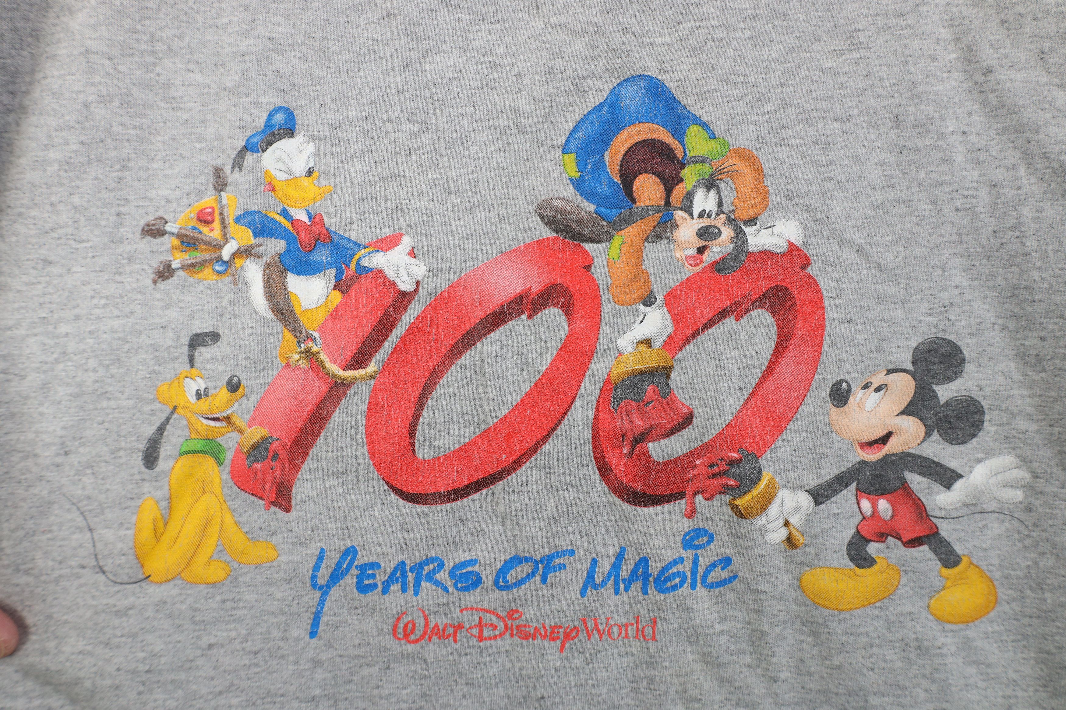 Disney Vintage 90s Disney 100 Years Disney Short Sleeve T-Shirt Size US XL / EU 56 / 4 - 4 Thumbnail
