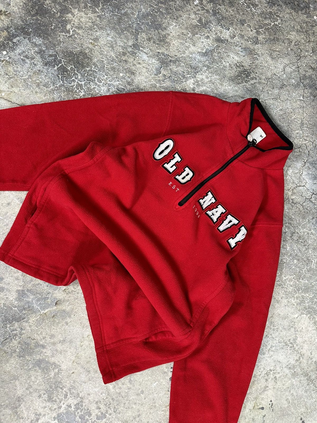 Old Navy × Vintage Vintage Old Navy Fleece Quarterzip pullover Size US M / EU 48-50 / 2 - 3 Thumbnail