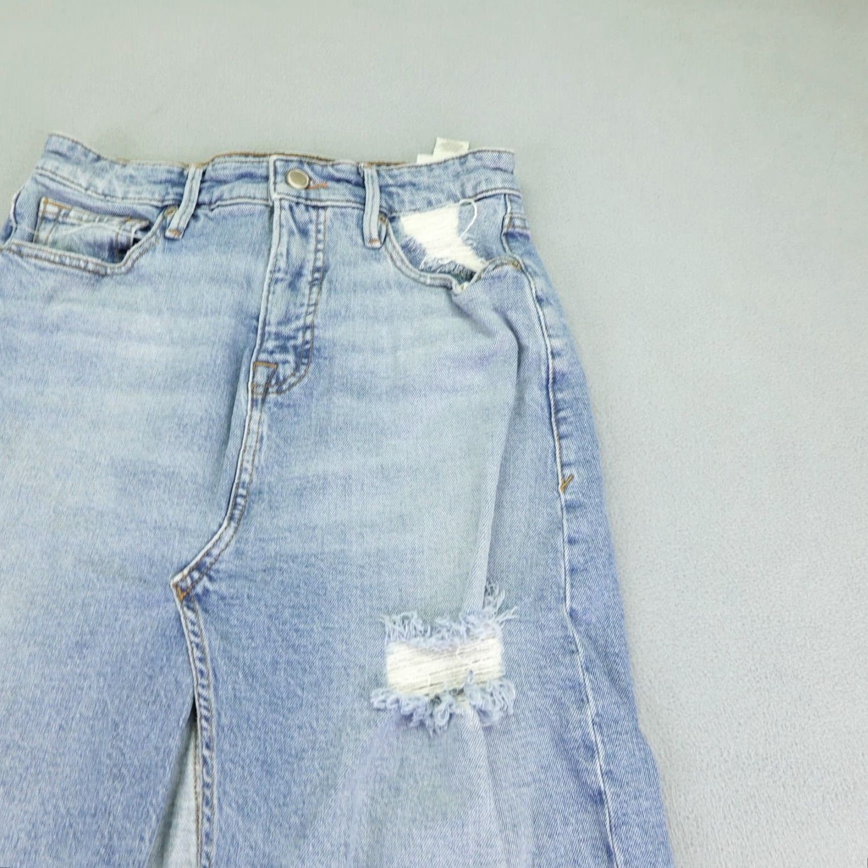 Good American VINTAGE Good American Denim Skirt Women's Maxi Long Blue Cotton Casual 0/25 Size 25" / US 0 / IT 36 - 4 Thumbnail