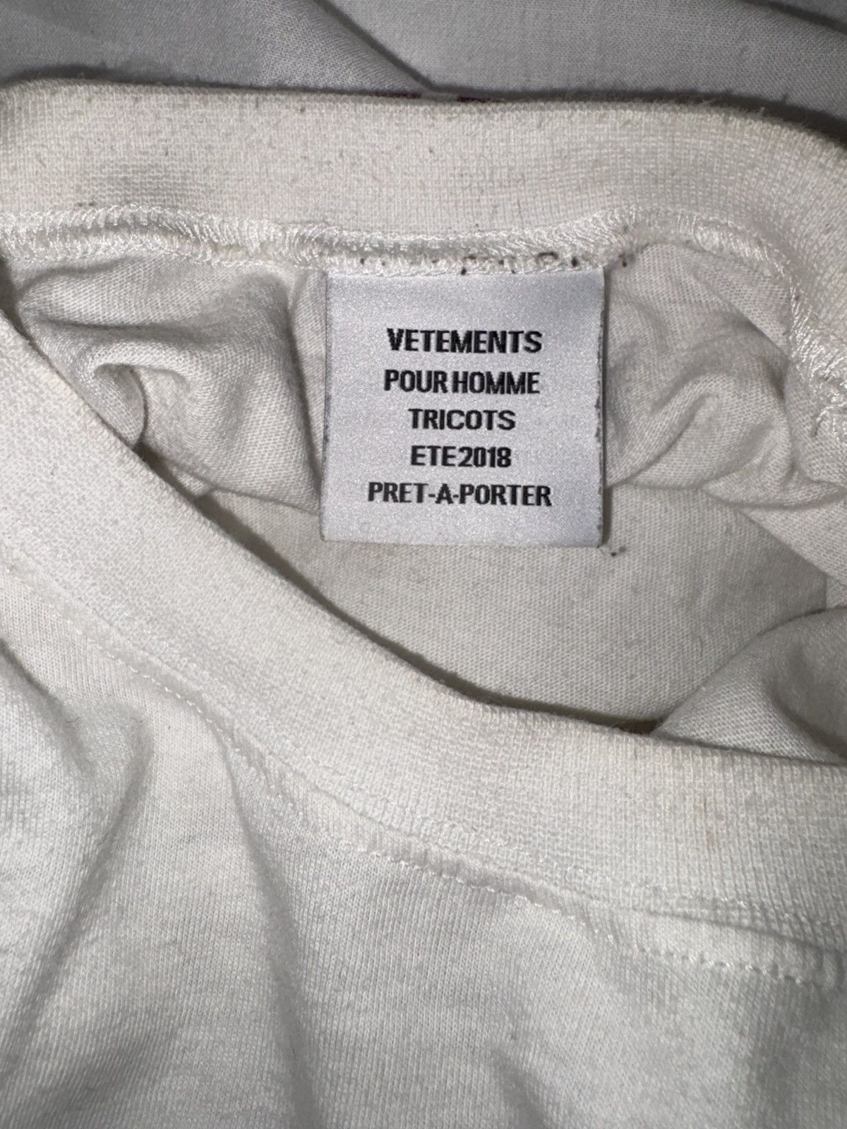 Vetements Vetements 2018 Staff White Tee Shirt Size US XS / EU 42 / 0 - 7 Thumbnail