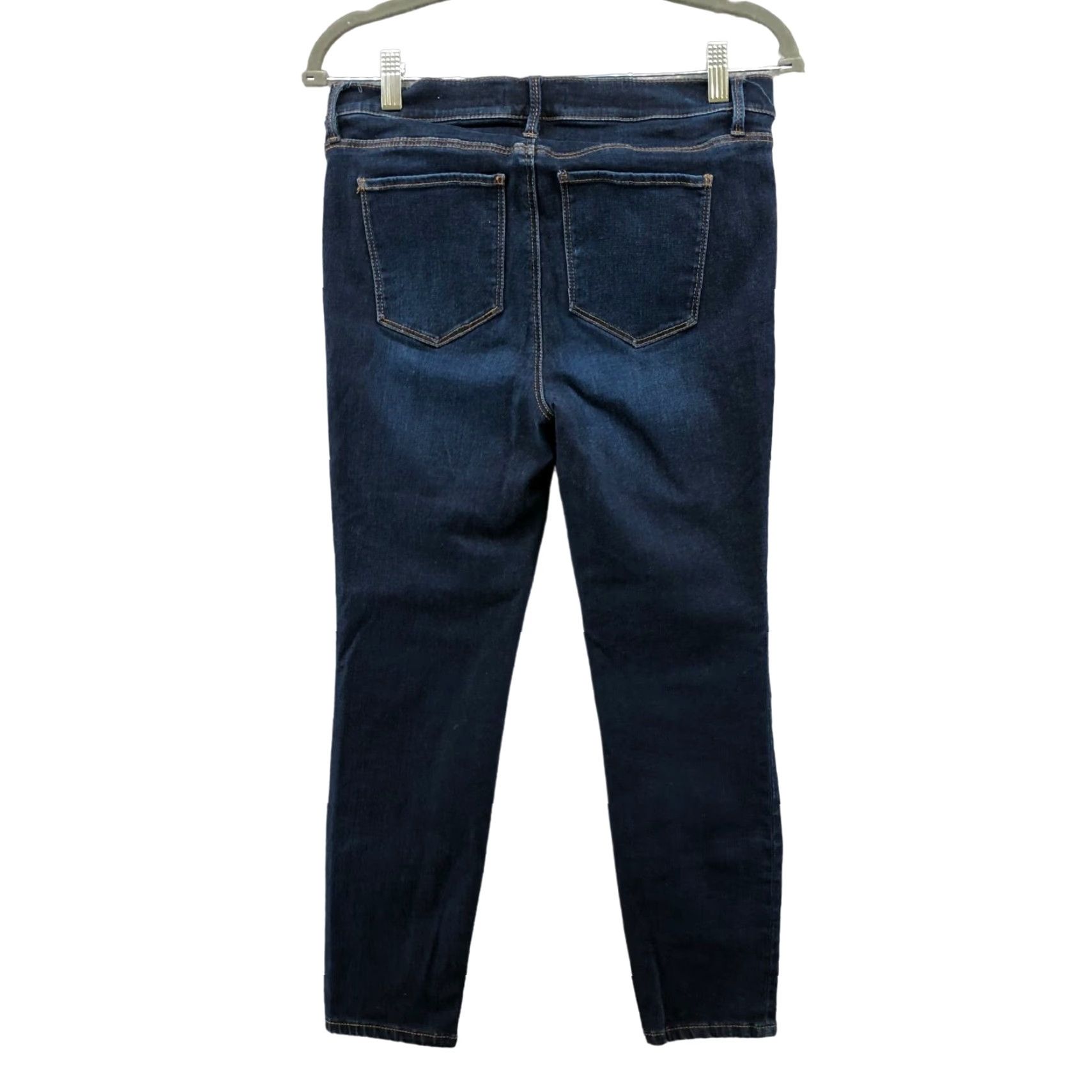 Loft LOFT Jeans Womens Mid Rise Skinny Stretch 30/Blue Dark Wash 5-Pocket Denim Cotton Blend Slim Inseam 25.5in Size 30" / US 8 / IT 44 - 2 Thumbnail