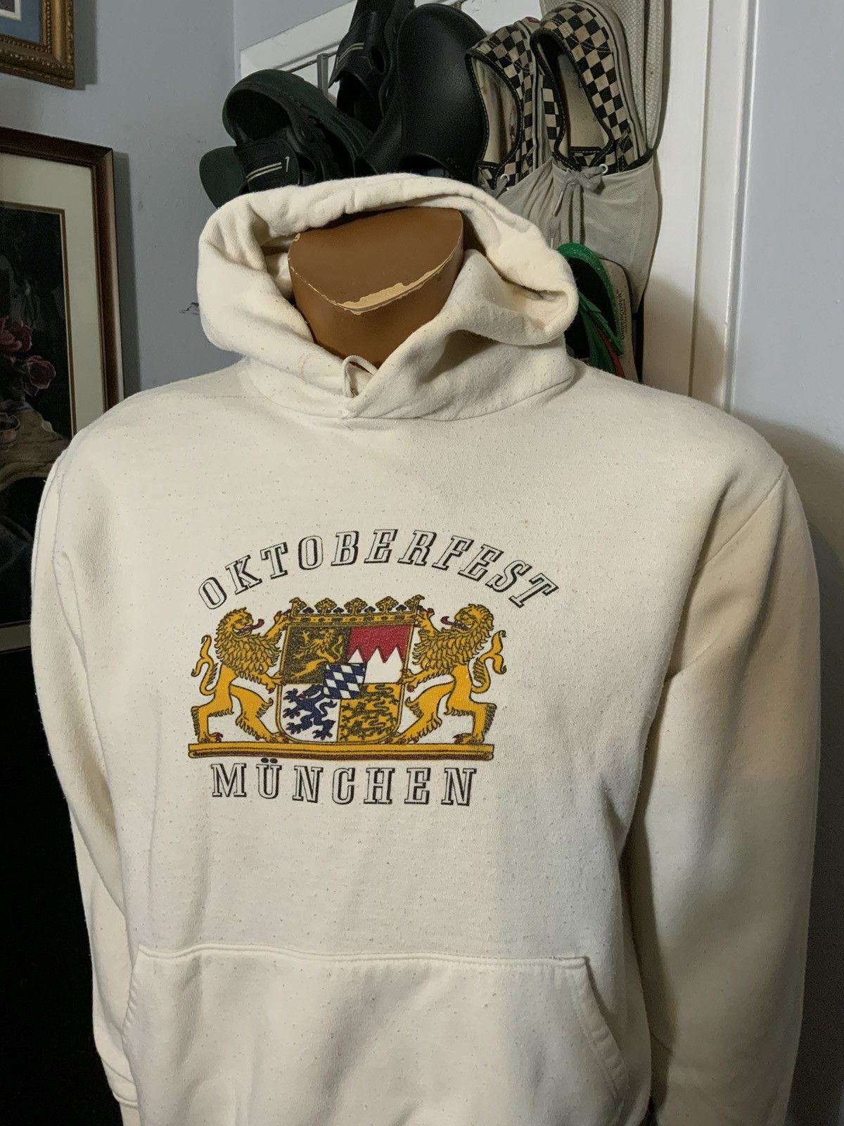 Vintage 80s Oktoberfest Muchen Bavarian Lion Crest Pullover Hoodie Size US M / EU 48-50 / 2 - 15 Thumbnail