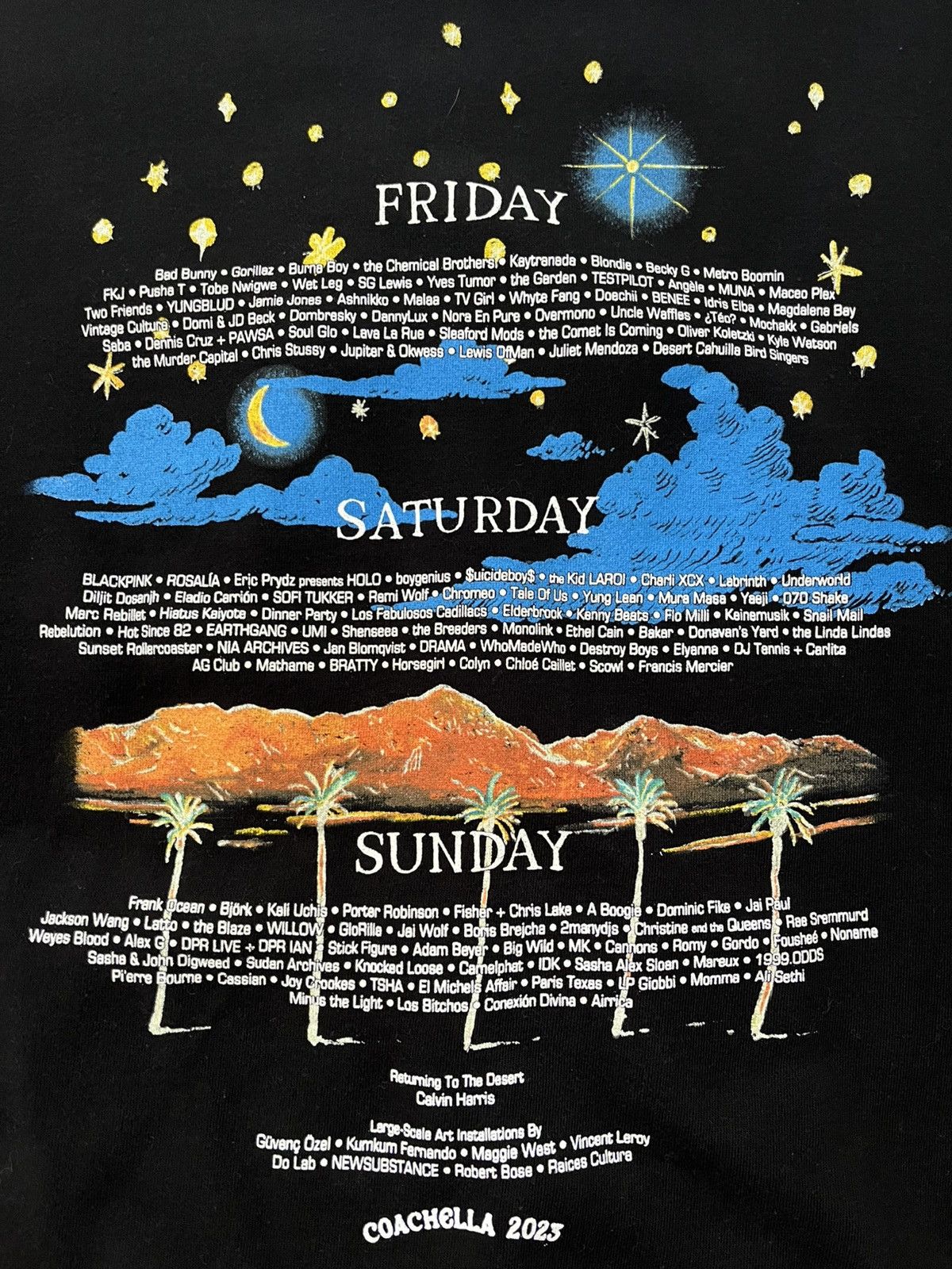 Coachella Coachella 2023 Lineup Hoodie Sz. L Size US L / EU 52-54 / 3 - 2 Thumbnail