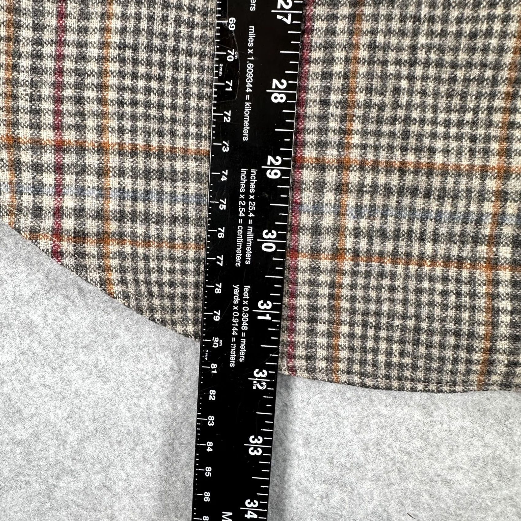 Vintage Christopher Hayes Shirt Mens L Gray Plaid Wool Lined Button Front Casual Size US L / EU 52-54 / 3 - 7 Thumbnail