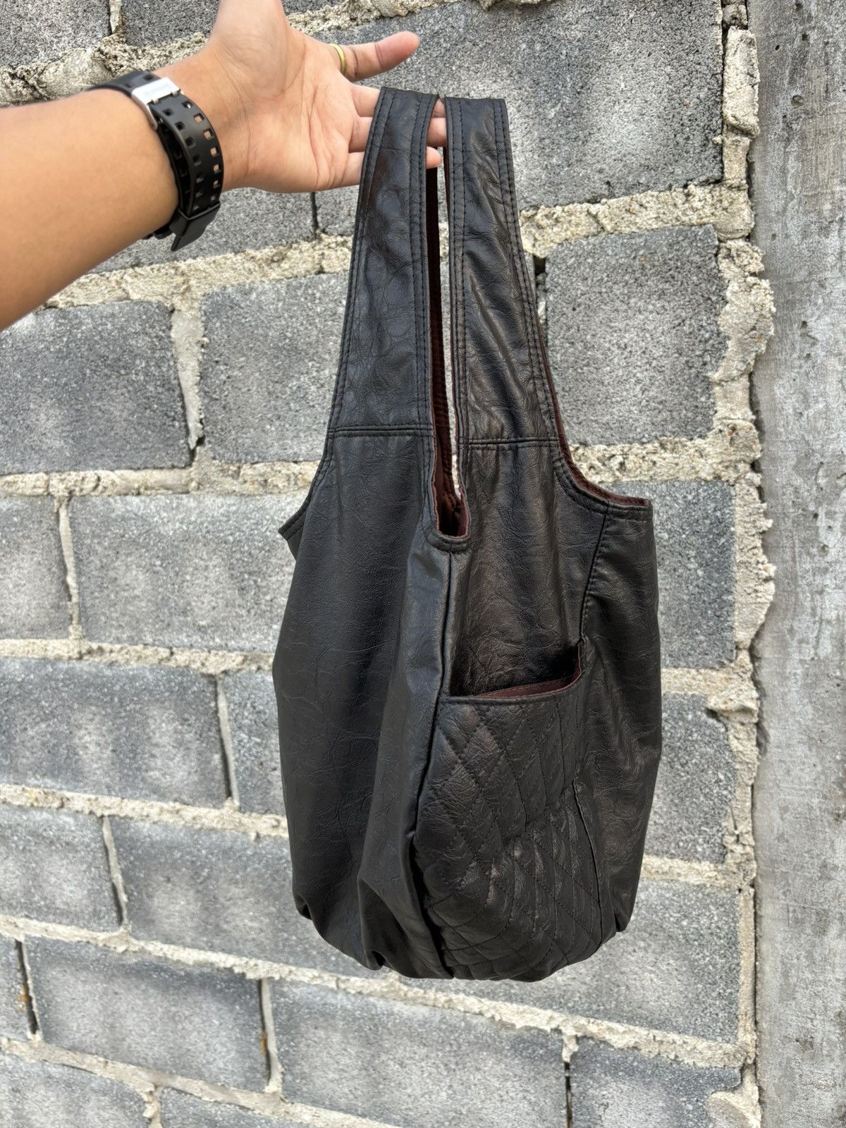 Japanese Brand 🥷🏿 Leather Tote Shoulder Bag Size ONE SIZE - 15 Thumbnail
