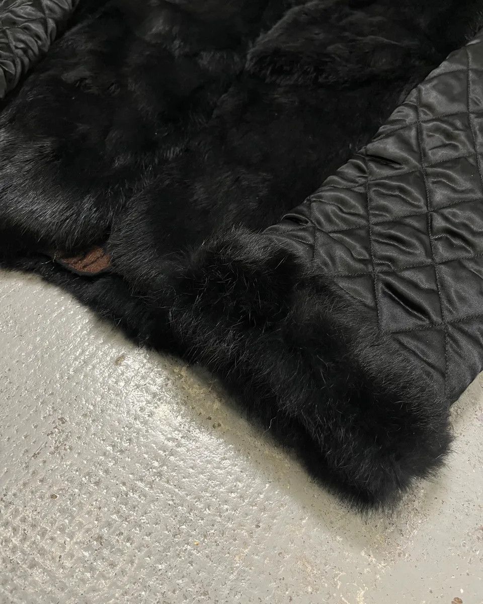 Roberto Cavalli 2000s Roberto Cavalli Reversible Black Fur Puffer & Ornament Brown Jacket Size S / US 4 / IT 40 - 12 Thumbnail