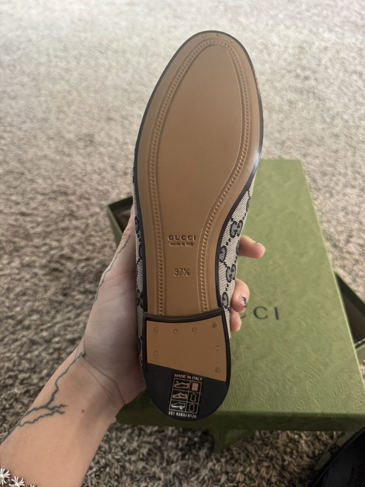 Gucci Gucci Jordan GG Monogram Horsebit Loafers Size US 7.5 / IT 37.5 - 3 Thumbnail