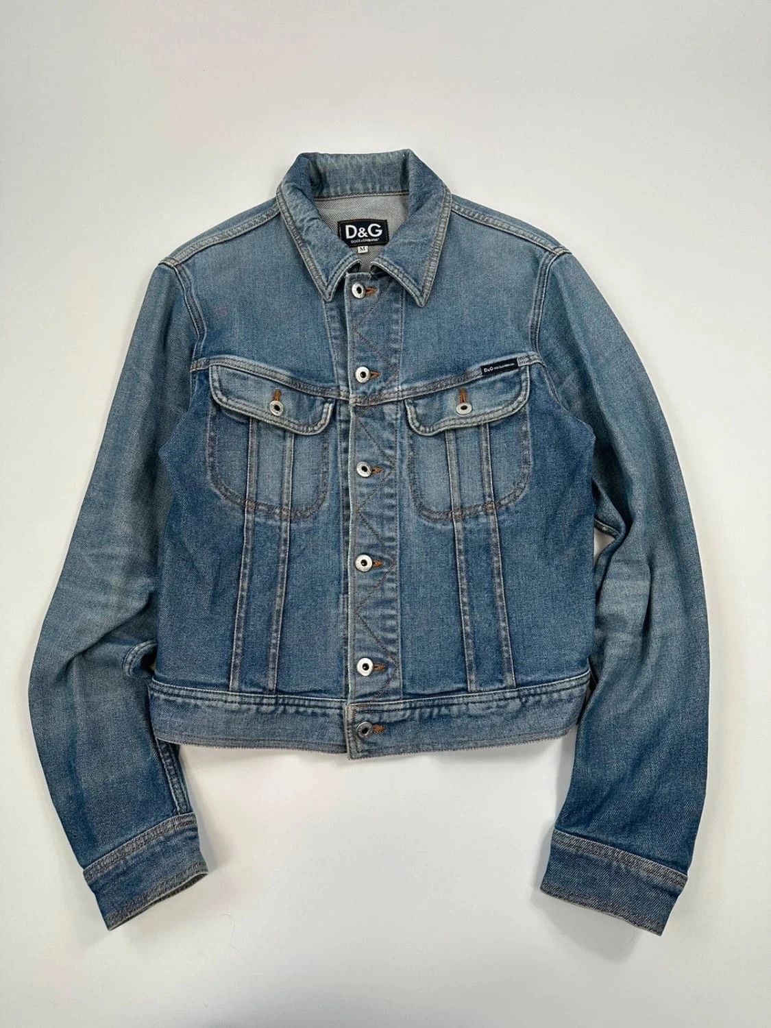 Dolce Gabbana boxy Crop Denim Jacket