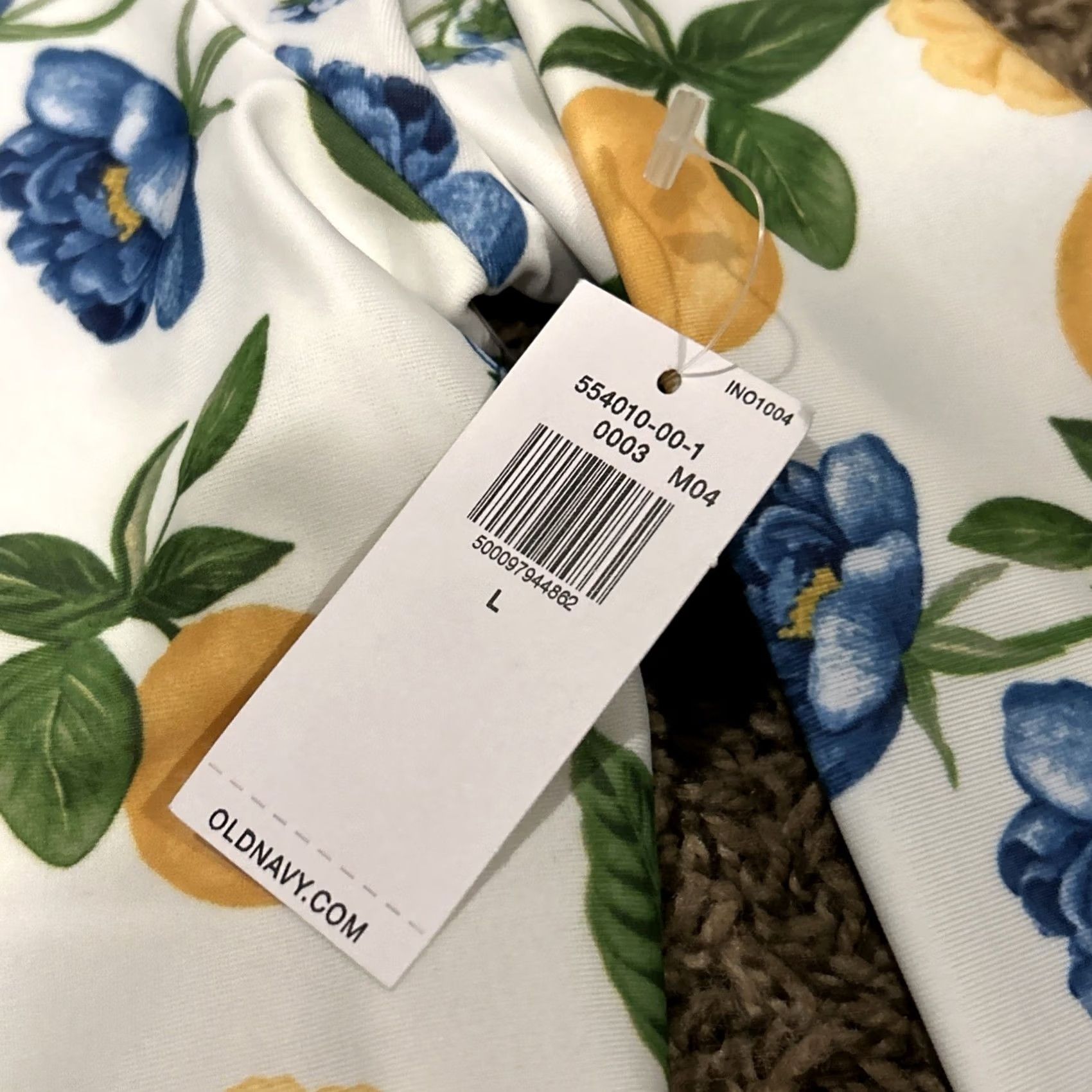 Old Navy Old Navy Blouse Shirt Cropped Long Sleeve Polyester Blend Stretch NWT Womens L Multicolor Floral - Adult Women Size L / US 10 / IT 46 - 2 Thumbnail