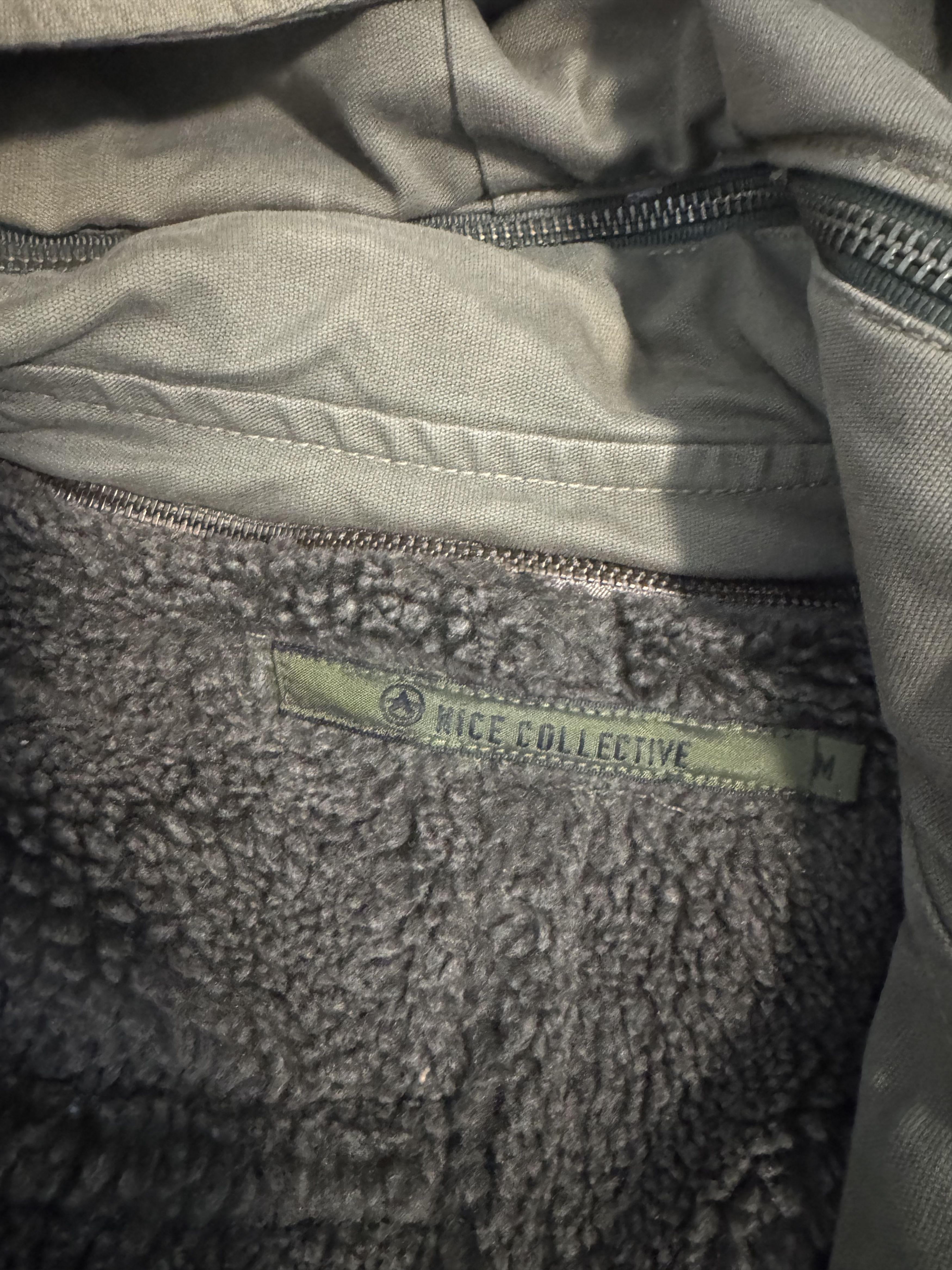 Nice Collective NICE COLLECTIVE - Army Green Jacket with Fleece Lining Size US M / EU 48-50 / 2 - 2 Thumbnail