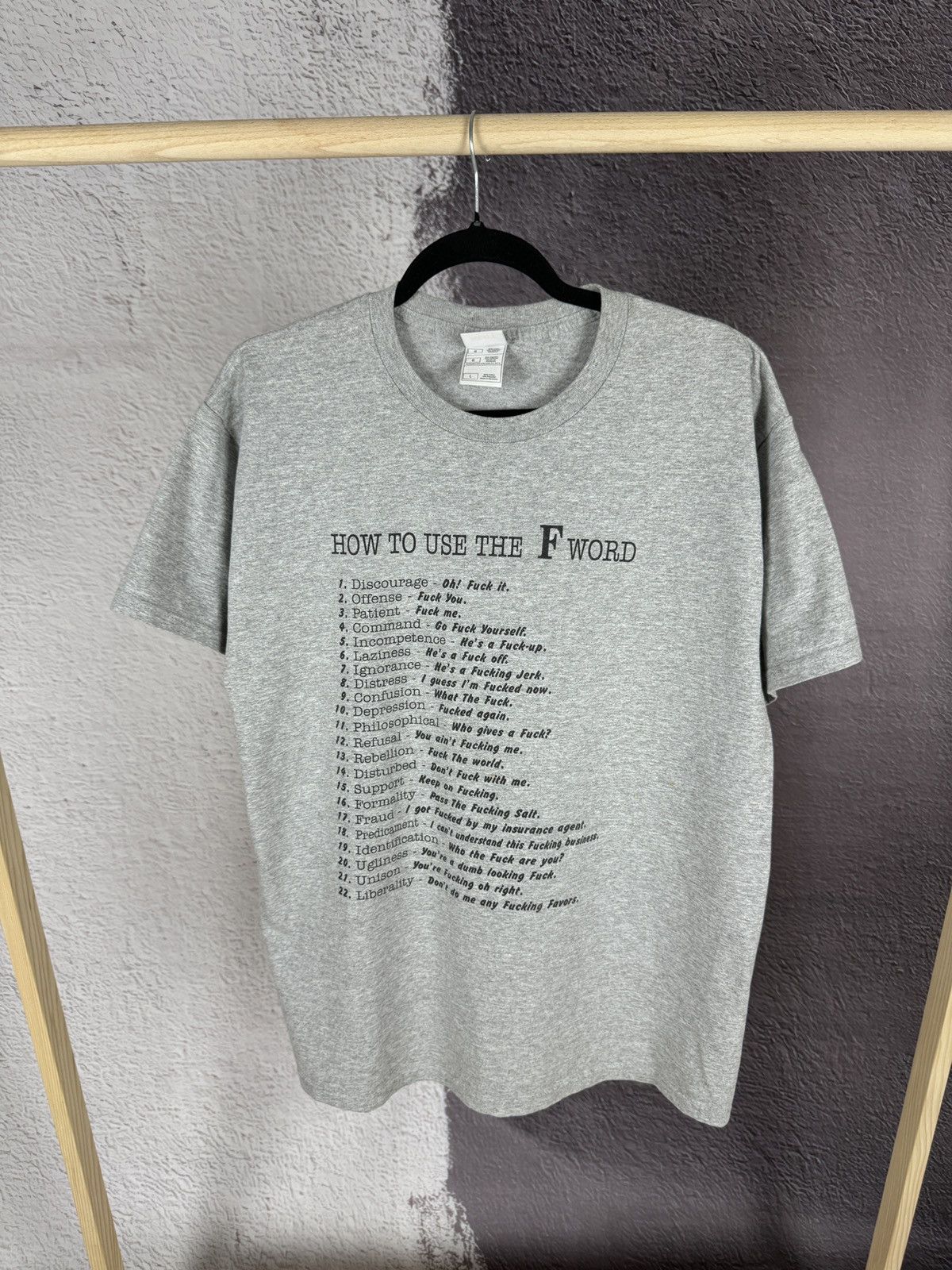 Vintage FotL VINTAGE Y2K 90s HOW TO USE THE F WORD TEE SHIRT GREY Size US L / EU 52-54 / 3 - 1 Thumbnail