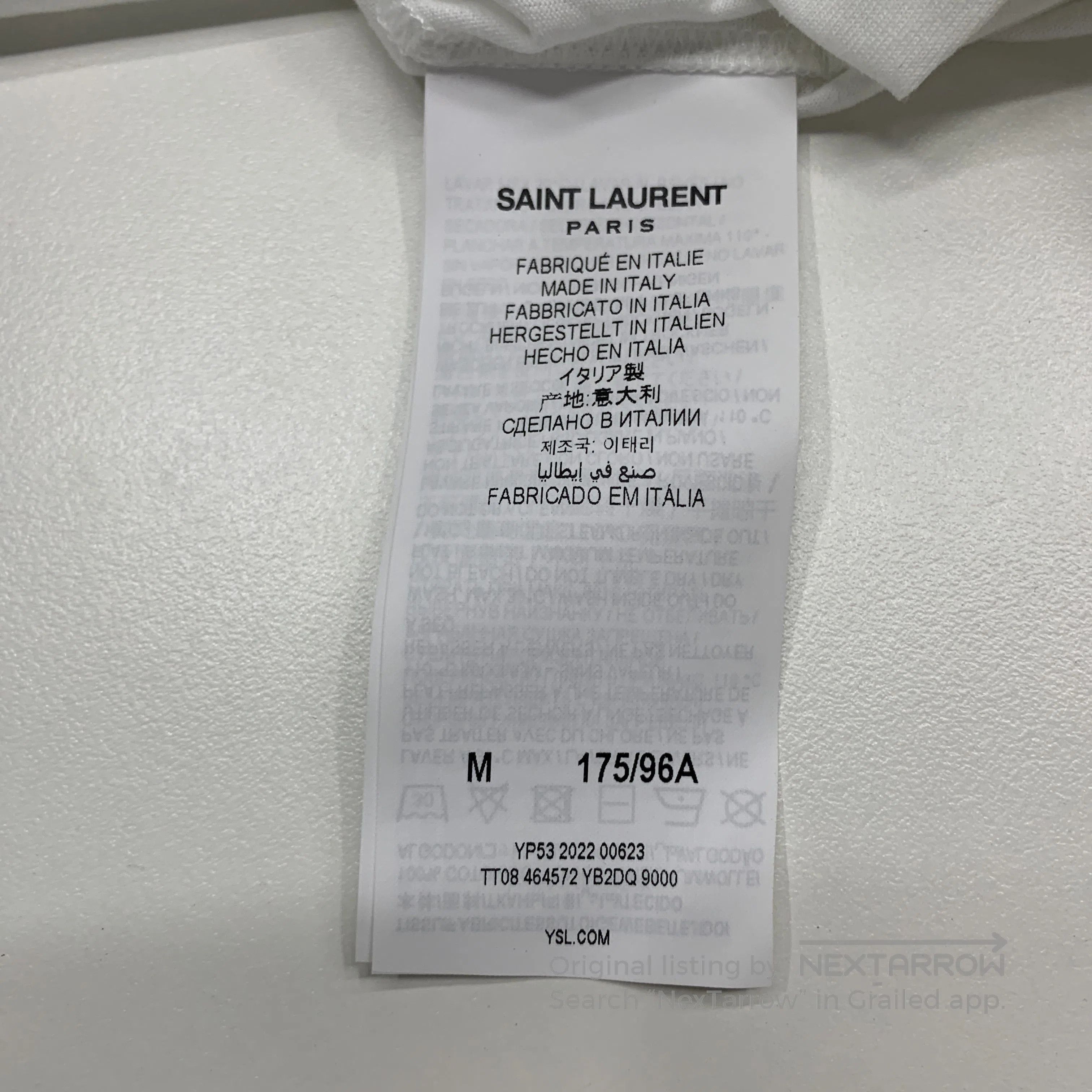 Saint Laurent Paris Saint Laurent Logo Print T-Shirt Size M. Size US M / EU 48-50 / 2 - 4 Thumbnail