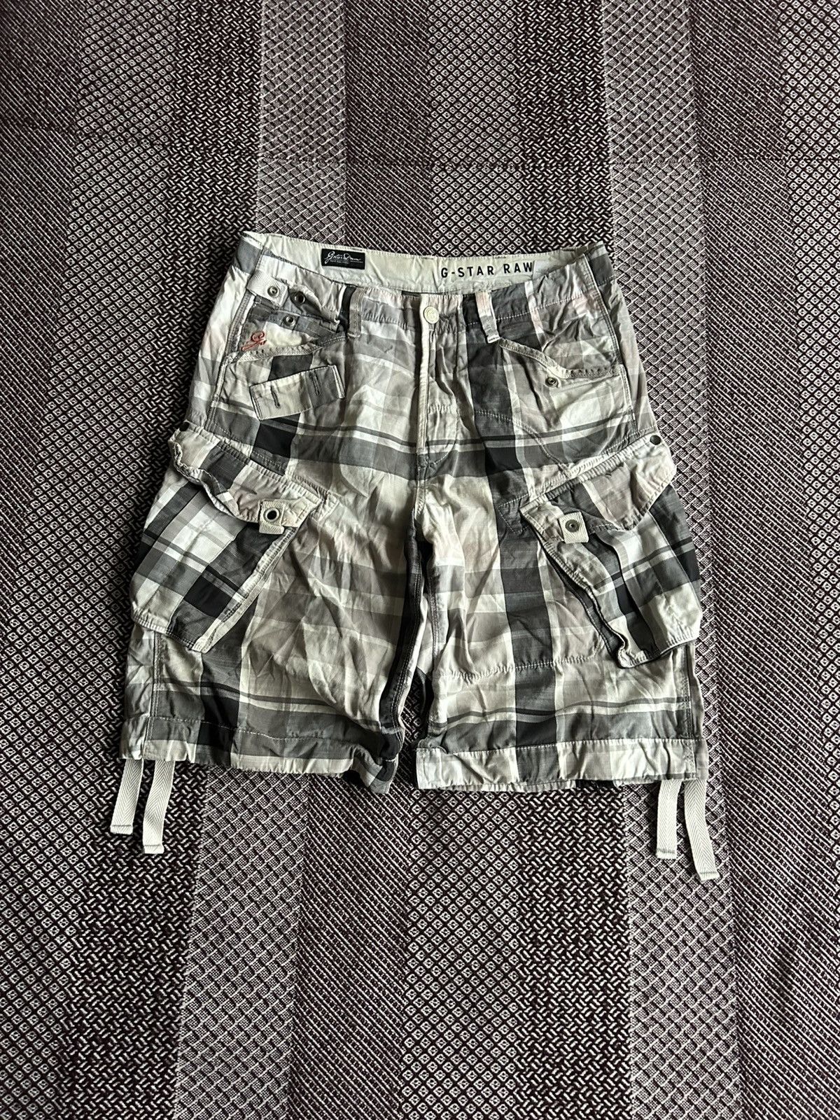 G-Star G-star Raw Denim FB Rovic Belt Loose 1/2 Shorts Streetwear Size US 31 - 5 Thumbnail