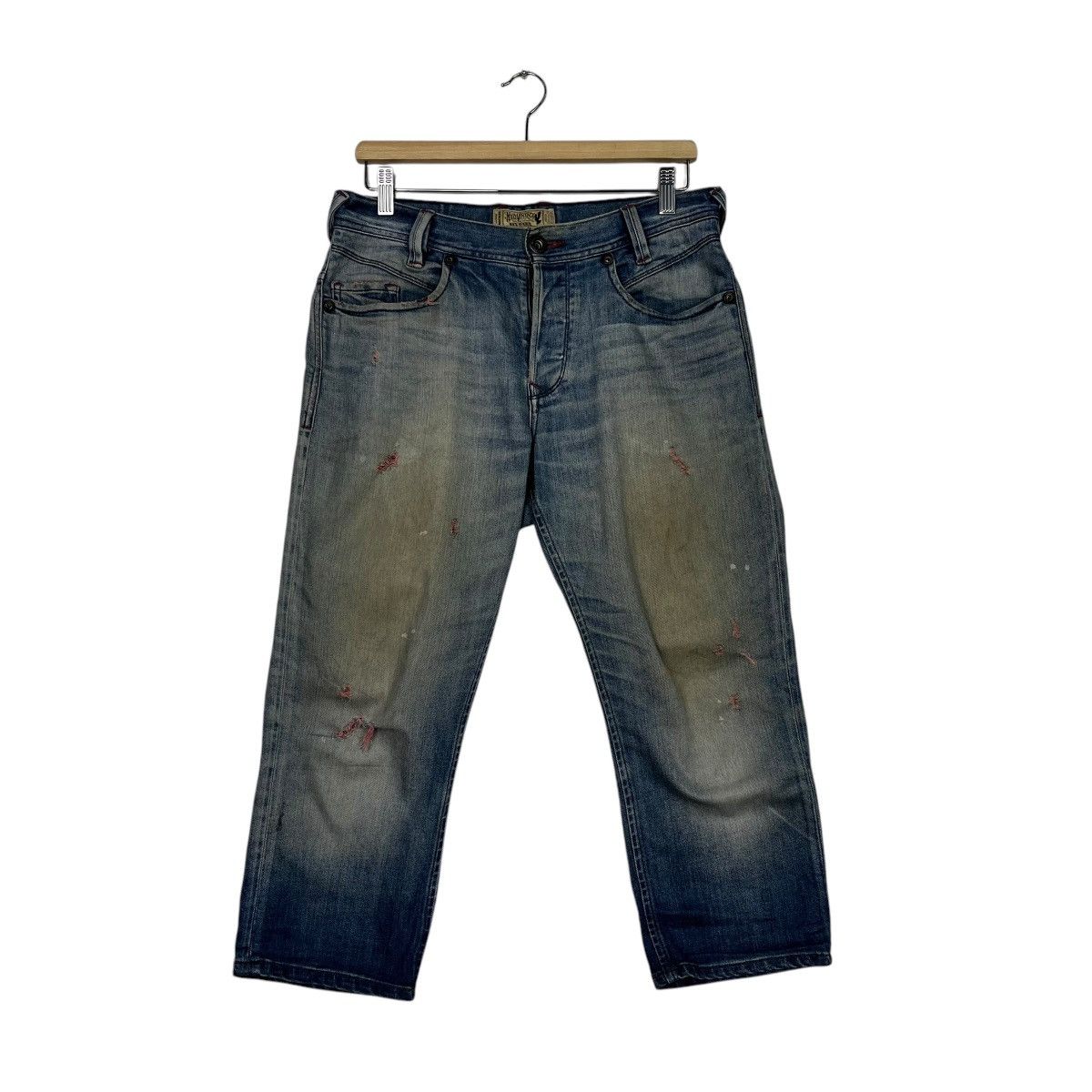 Japanese Brand × Vintage Vintage Back Number Distressed Denim Size 32" / US 10 / IT 46 - 1 Thumbnail