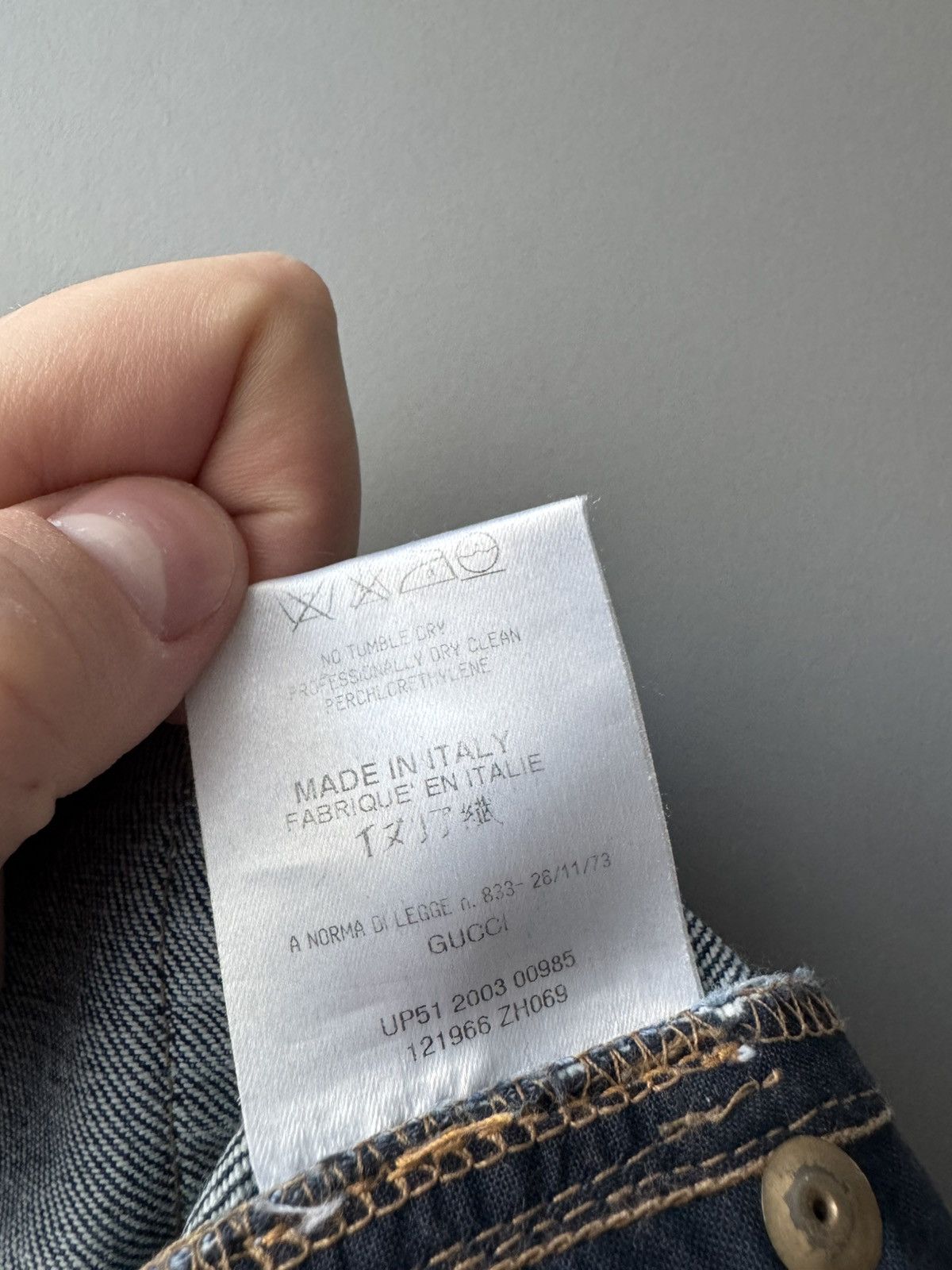 Gucci 2003 Preppy Old Money Gucci Embossed GG Logo Jeans Y2K Size 30" / US 8 / IT 44 - 7 Thumbnail