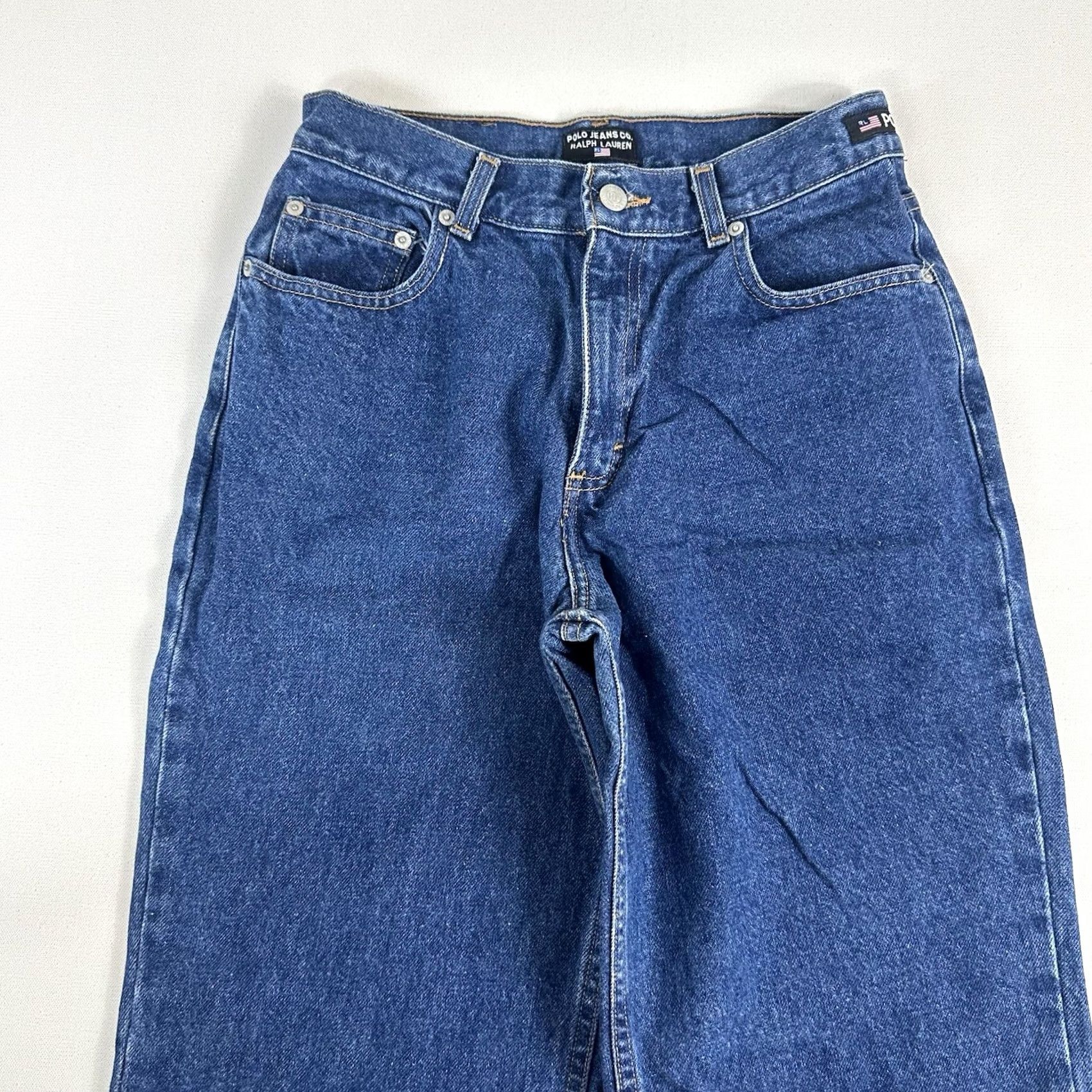 Polo Ralph Lauren VINTAGE Polo Jeans Co Ralph Lauren Women 16 Jeans Dark Blue Straight Women's 16 Y2K Button Size 38" / US 16 / IT 52 - 3 Thumbnail