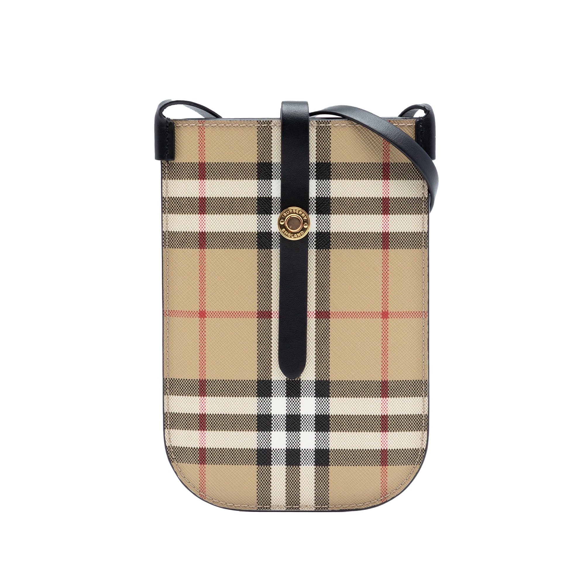 Burberry House Check Coated Canvas Anne Phone Holder Crossbody Size ONE SIZE - 1 Thumbnail