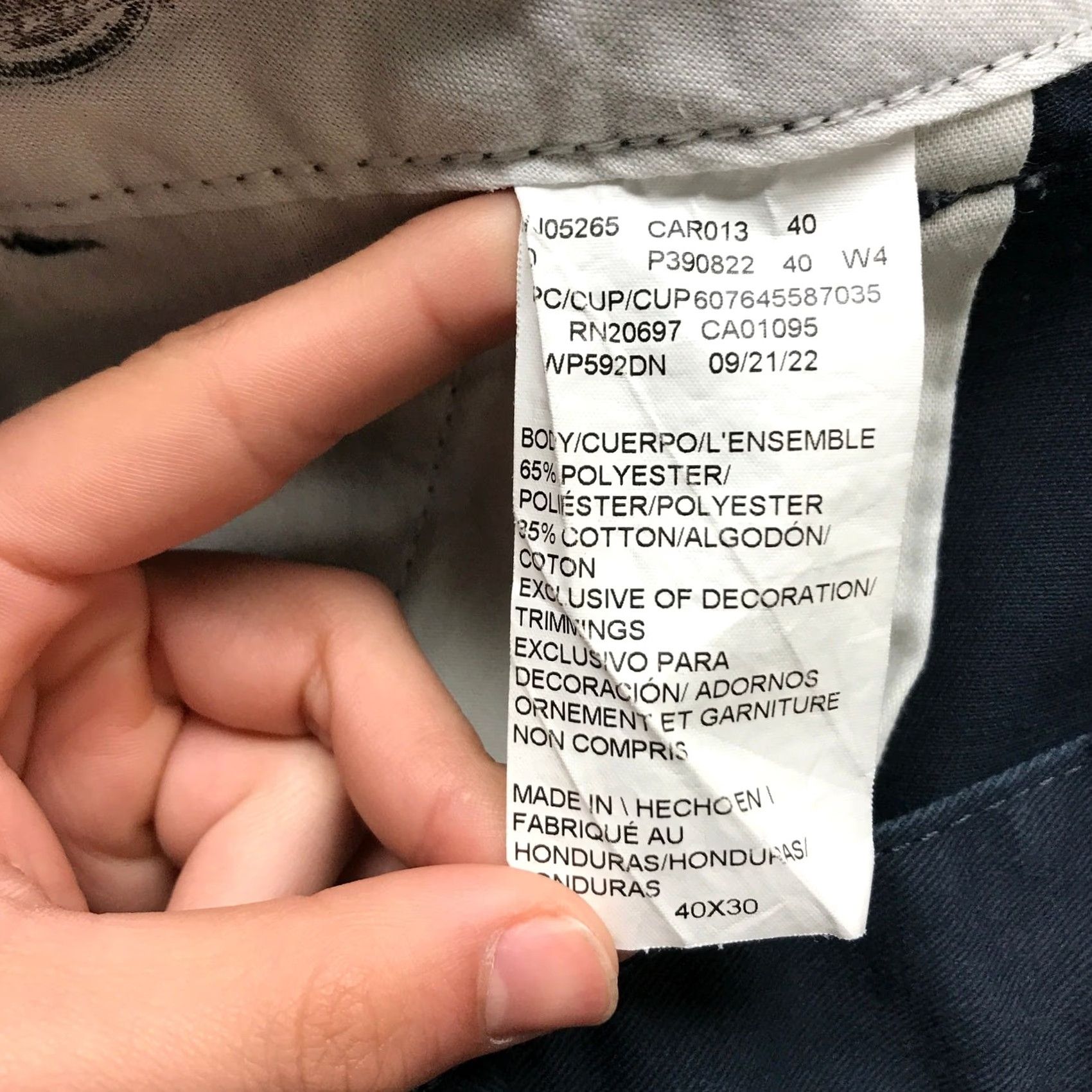 Dickies Dickies Twill Cargo Hiking Pants Mens Size 40x30 Relaxed Straight Logo Navy Size US 40 / EU 56 - 3 Thumbnail