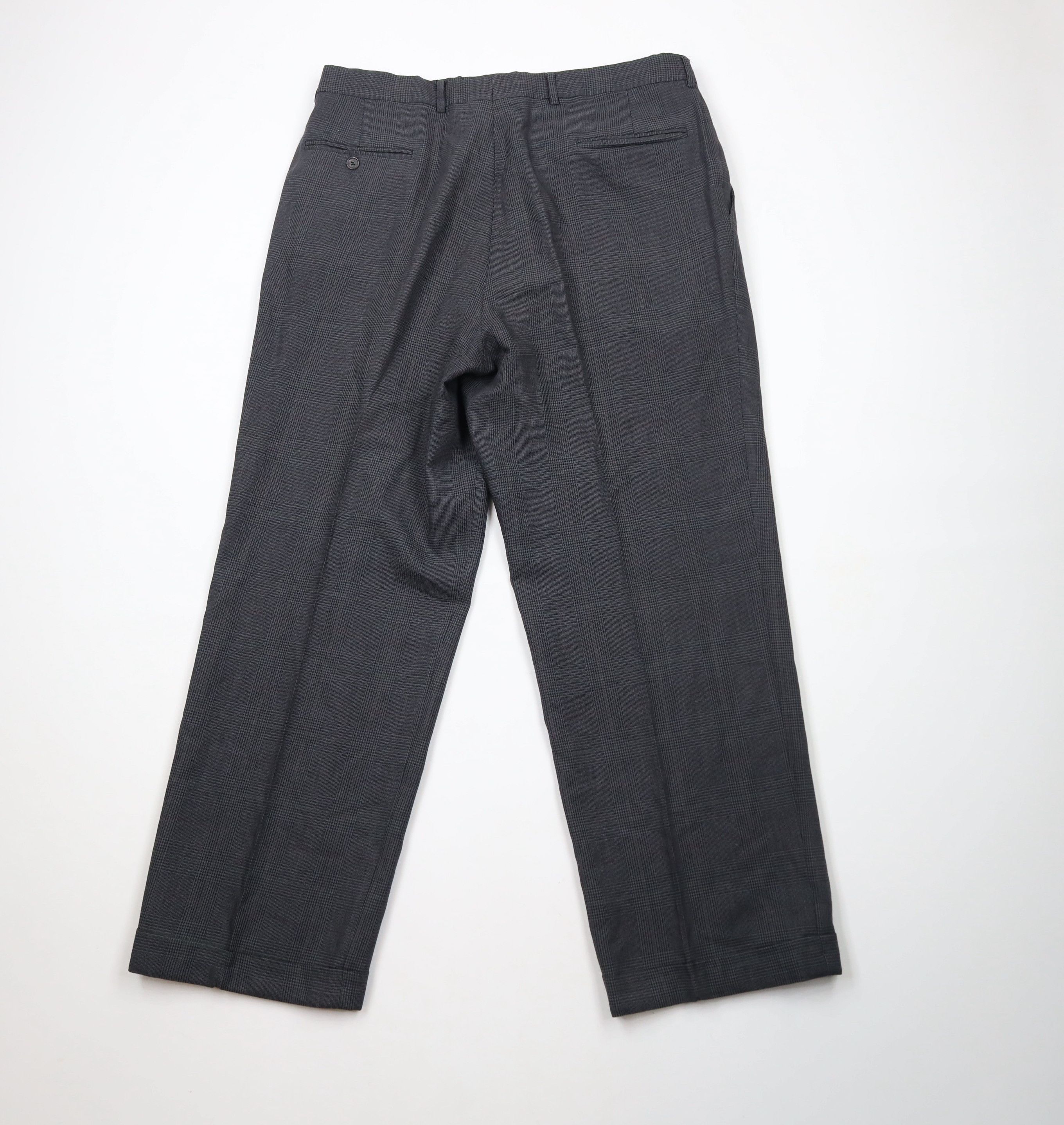 Vintage Vintage 90s Streetwear Pleated Cuffed Wide Leg Chino Pants Size US 36 / EU 52 - 7 Thumbnail