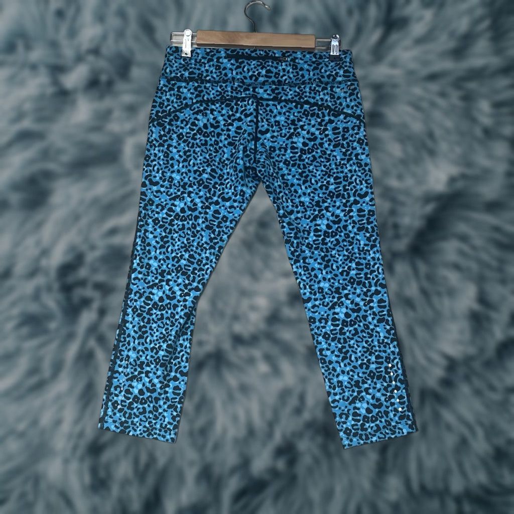 Nike Nike Dri Fit Pants Leggings M Blue Athletic Womens Skinny Tights Style: Pants, Leggings, Activewear, Yoga, Casual, Travel Size 32" / US 10 / IT 46 - 1 Thumbnail