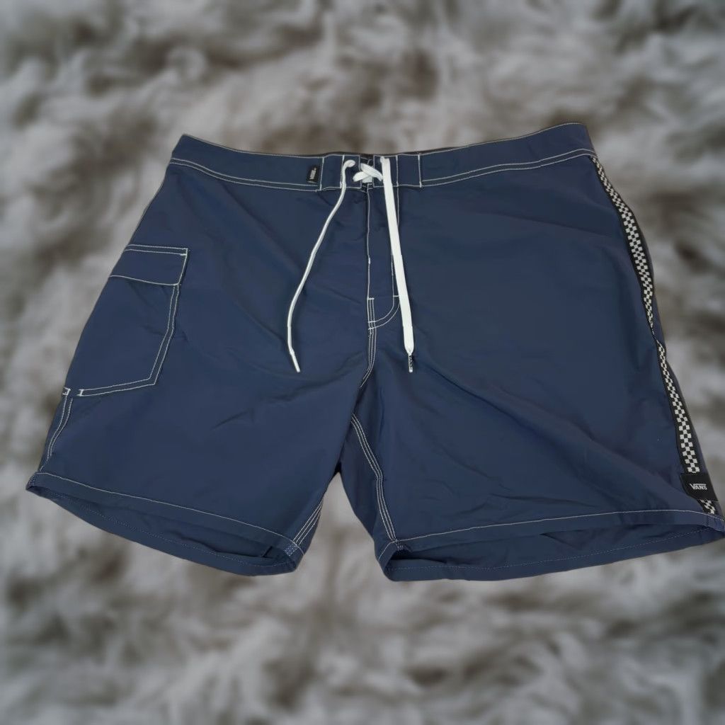 Vans Vans Board Shorts Mens 38 Blue Checkered Surf Quick Dry Trunks Size US 38 / EU 54 - 1 Thumbnail