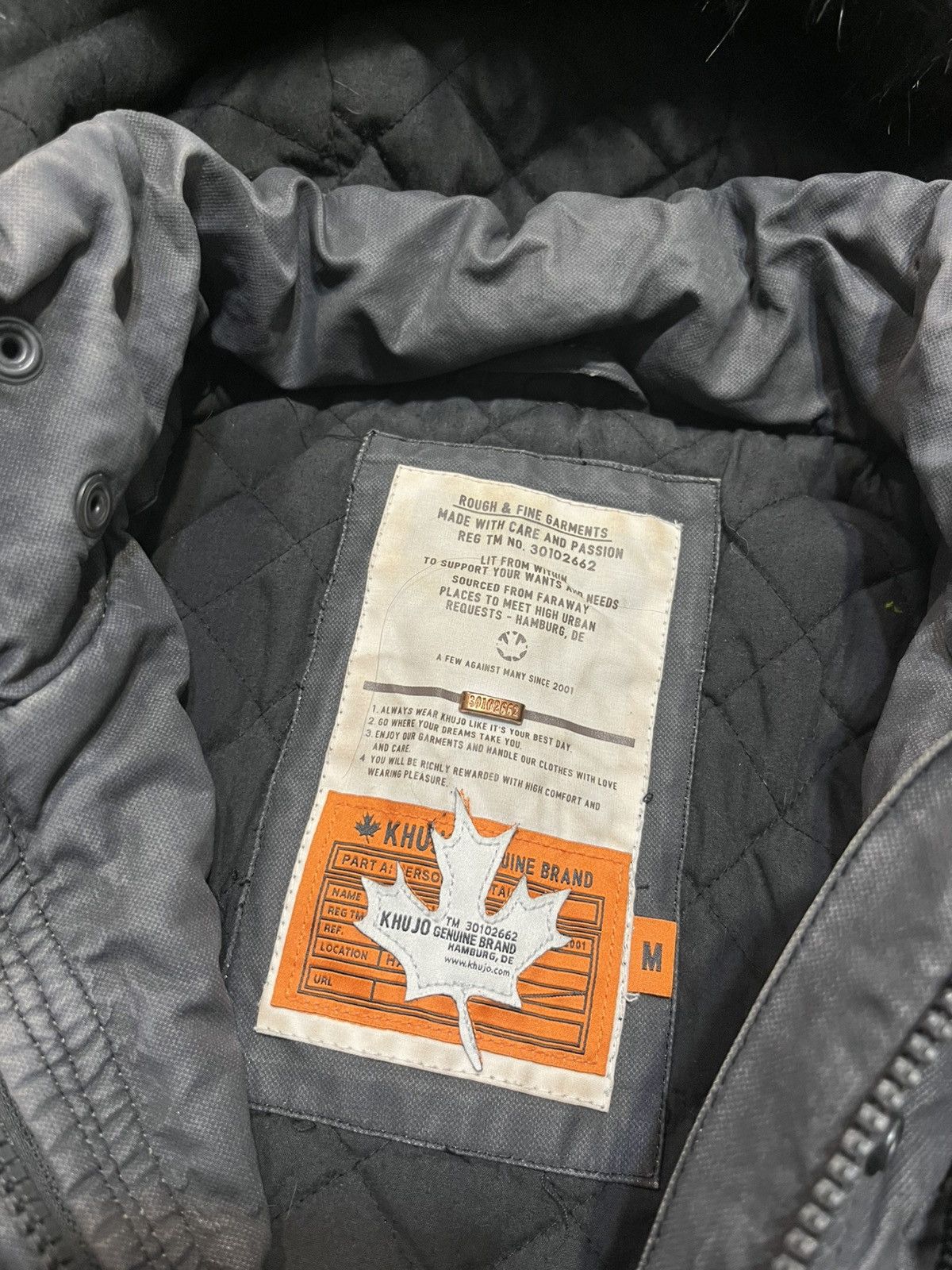 If Six Was Nine Vintage Khujo Waxed Fur Y2K Bomber Jacket Size US M / EU 48-50 / 2 - 5 Thumbnail
