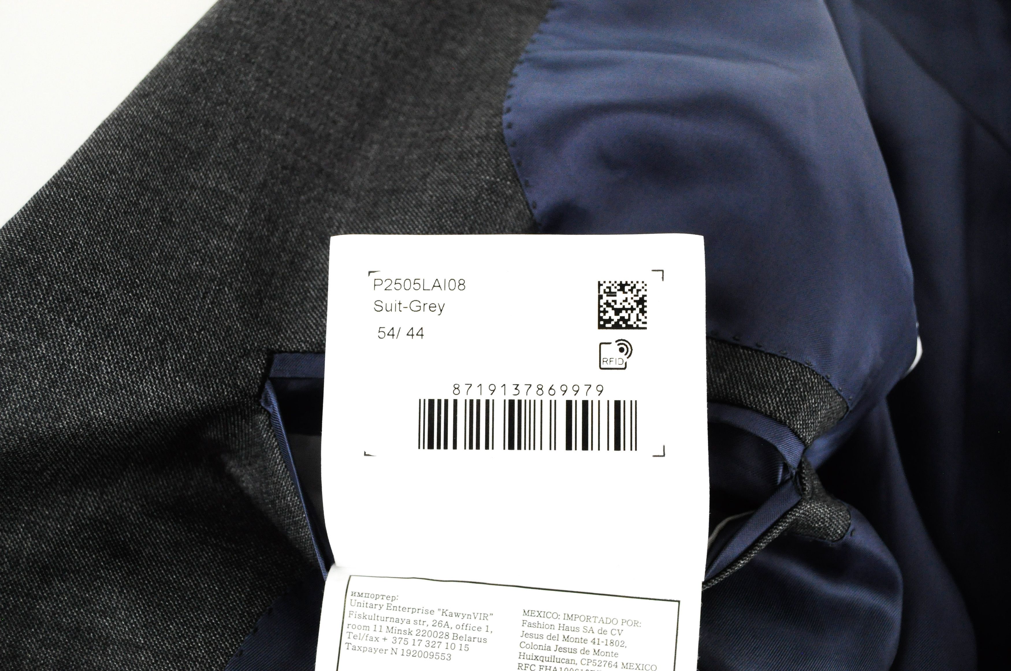 Suitsupply LAZIO UK44R Wool Super110 Slim Grey Blazer 55305 Size 44R - 8 Thumbnail