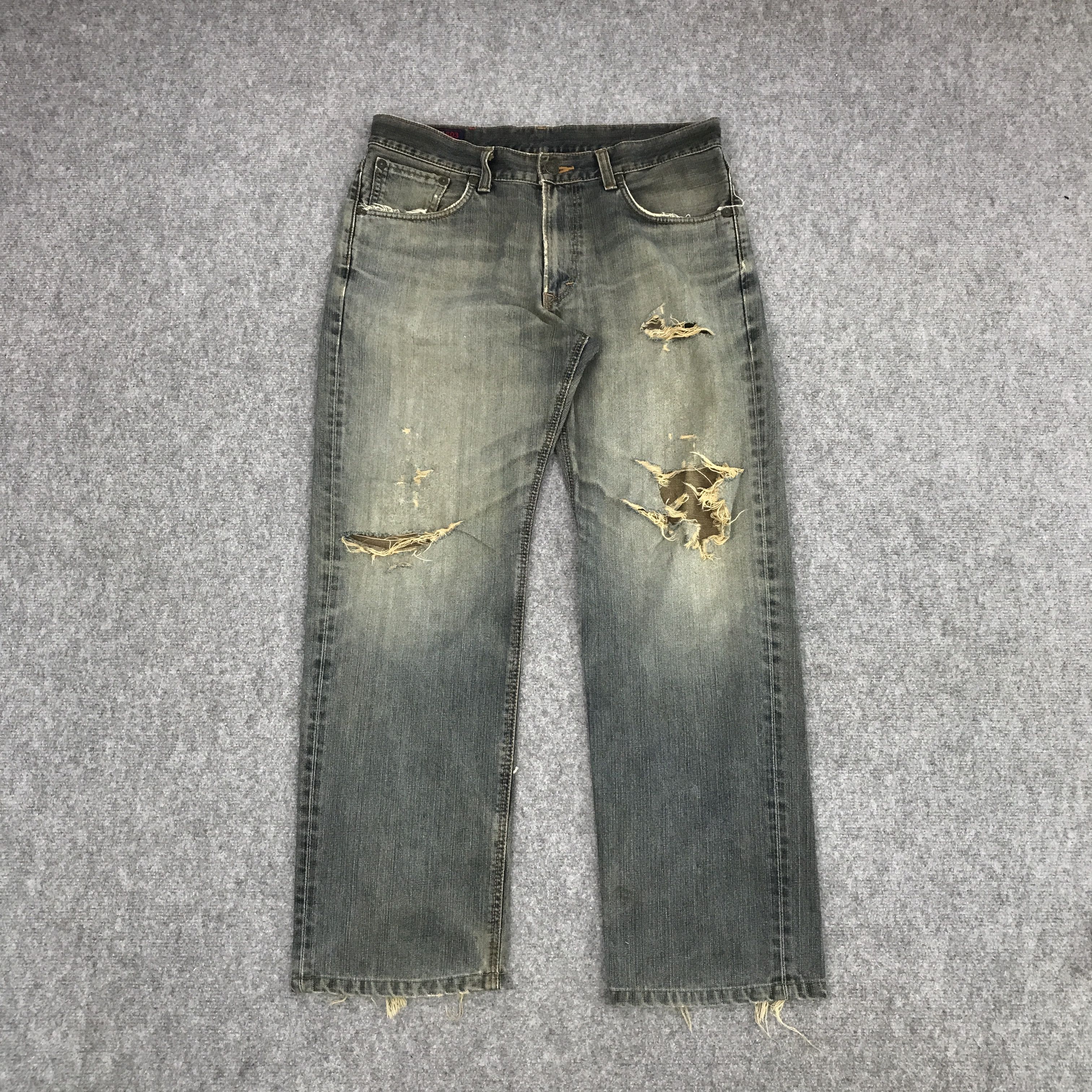 Edwin BAGGY DENIM EDWIN DISTRESSED JEAN PANTS Size US 34 / EU 50 - 1 Thumbnail