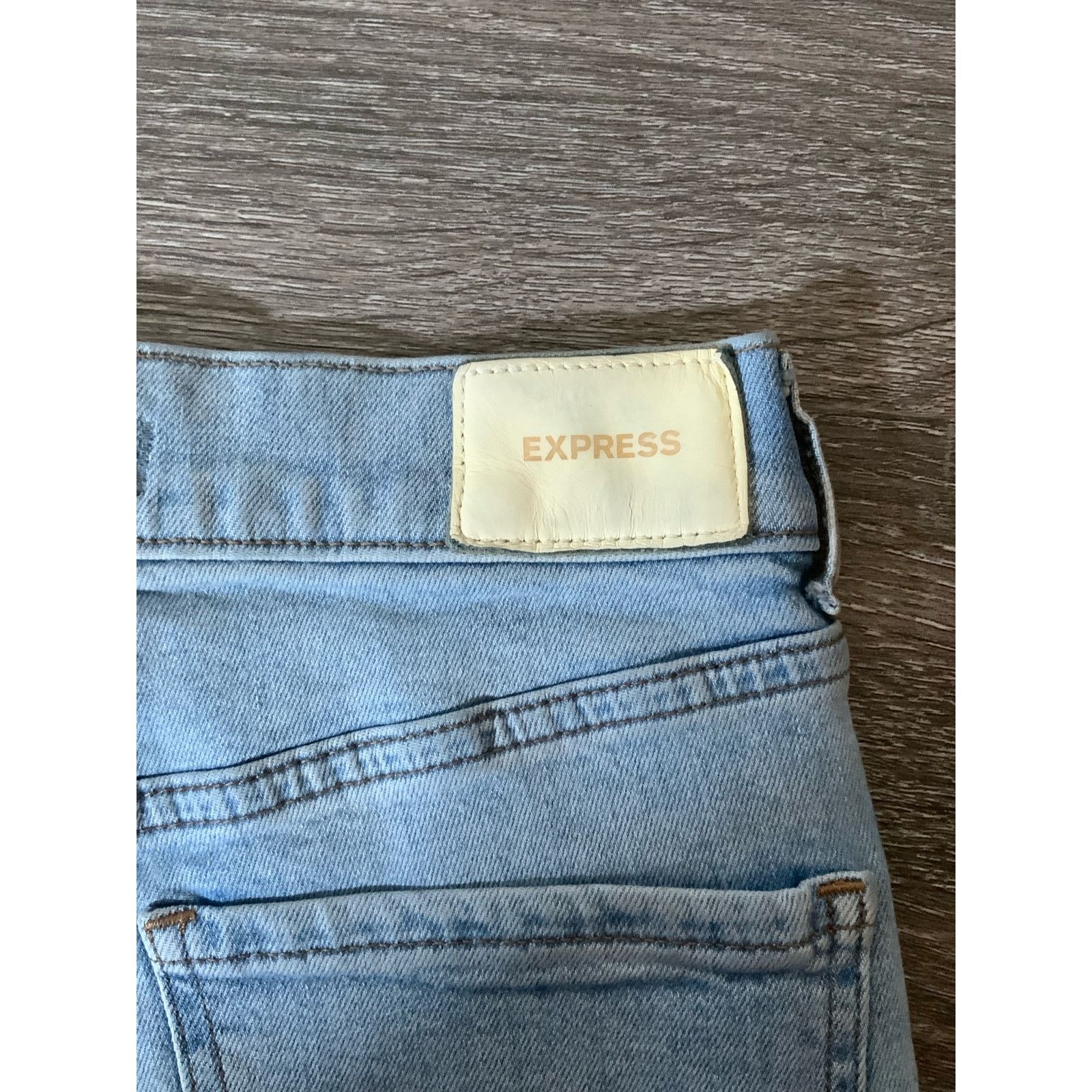 Express Express Super High Rise Straight Jeans Denim Pants Women’s 0 Size 25" / US 0 / IT 36 - 12 Thumbnail