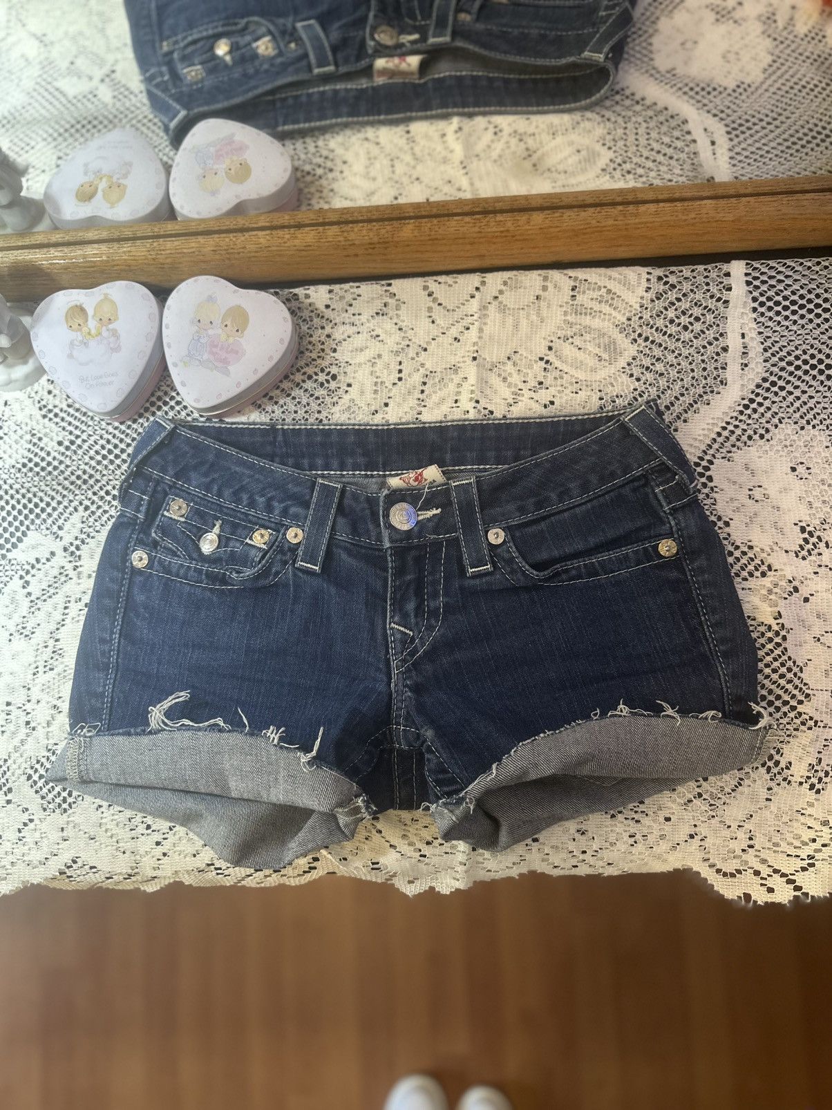 True Religion TRUE RELIGION RHINESTONE SHORTS Size 23" - 3 Thumbnail
