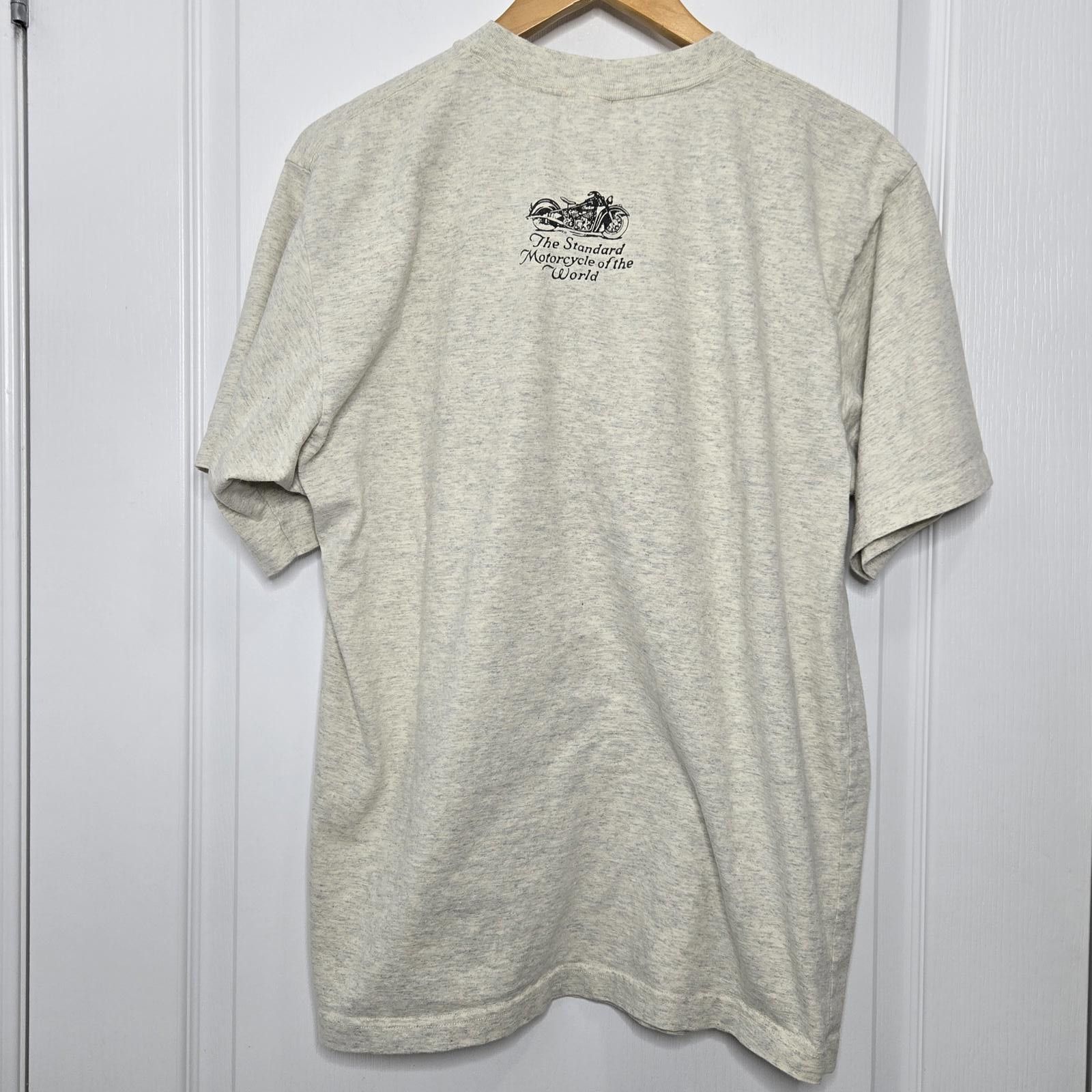 Indian Motorcycle Vintage Indian Motorcycle Shirt Men's Medium Tee Gray Size US M / EU 48-50 / 2 - 4 Thumbnail