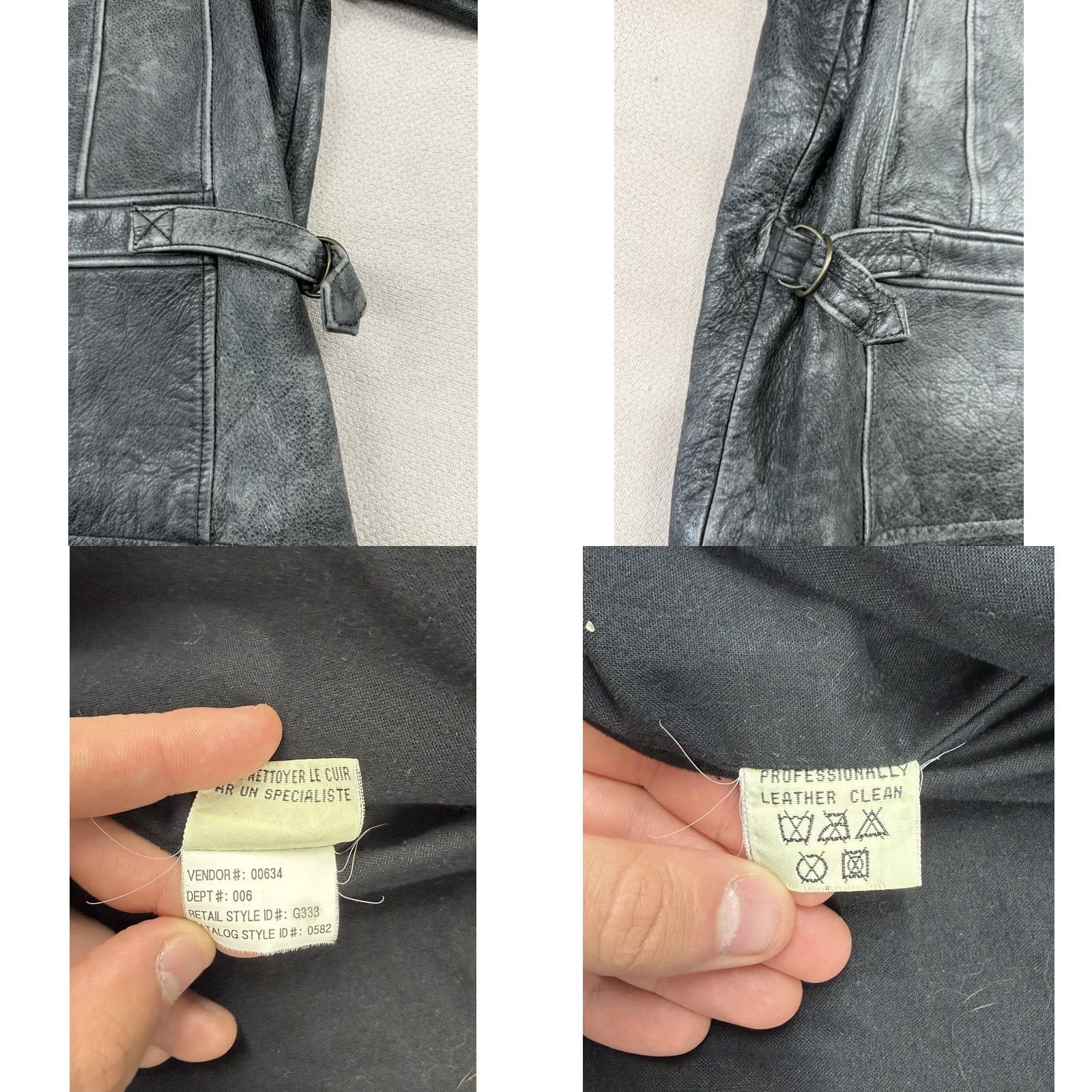 Eddie Bauer Eddie Bauer Leather Bomber Jacket Mens XL Gray Distressed Faded Size US XL / EU 56 / 4 - 8 Thumbnail