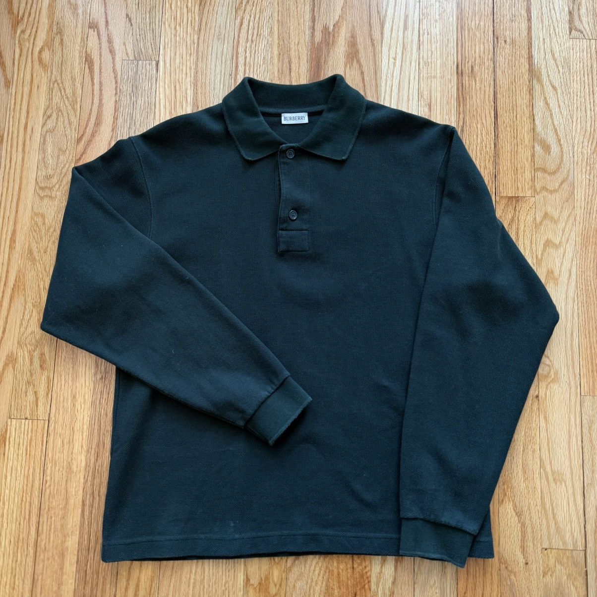 Burberry Burberry Green Cotton Long Sleeve Polo Shirt Size US XS / EU 42 / 0 - 2 Thumbnail