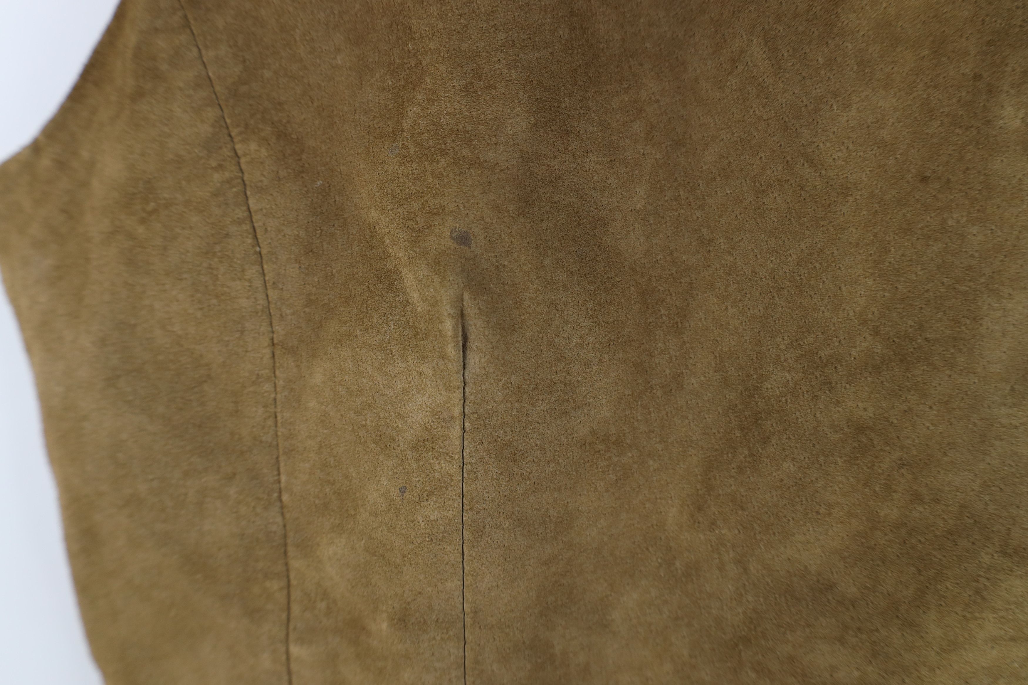 Vintage Vintage 90s Streetwear Suede Leather Button Vest Jacket Size XL / US 12-14 / IT 48-50 - 6 Thumbnail