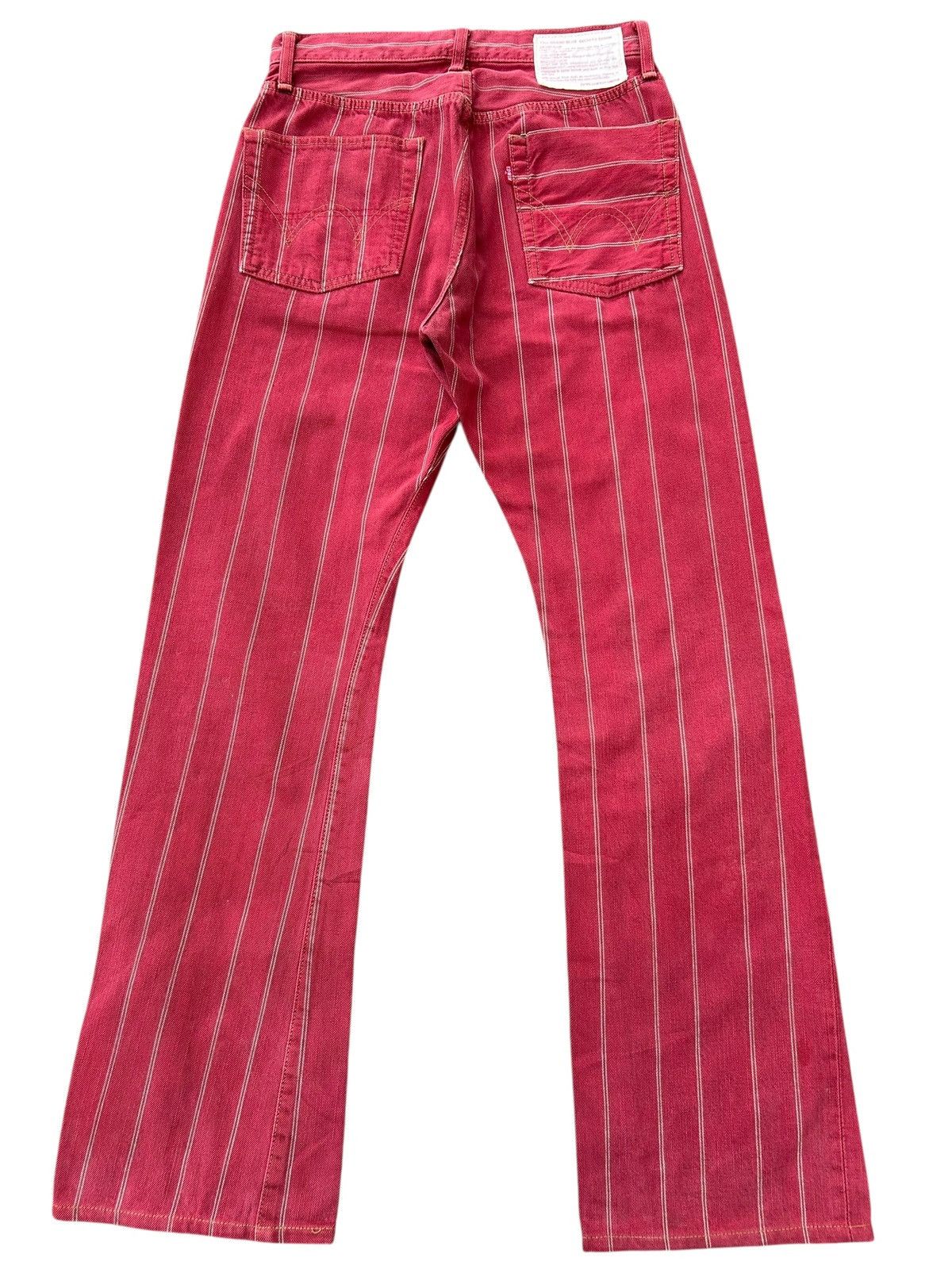 Kapital VINTAGE EDWIN 505 SELVEDGE STRIPE FLARE DENIM JEANS Size US 29 - 3 Thumbnail