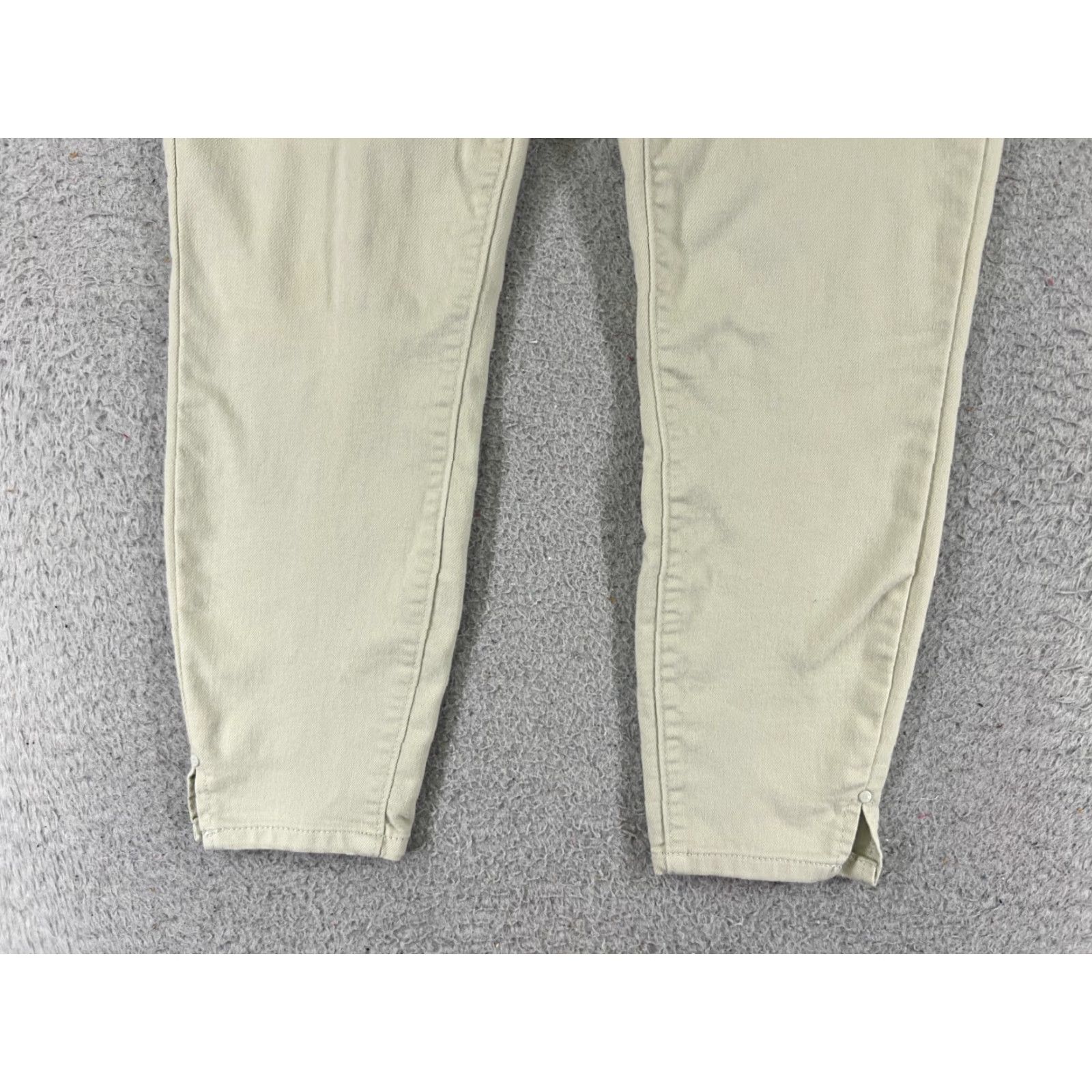 Vintage LC Lauren Conrad Jeans Women 4 Beige Denim Skinny Crop 27x24 Cotton Blend Low Rise 5-Pocket Size 27" / US 4 / IT 40 - 2 Thumbnail